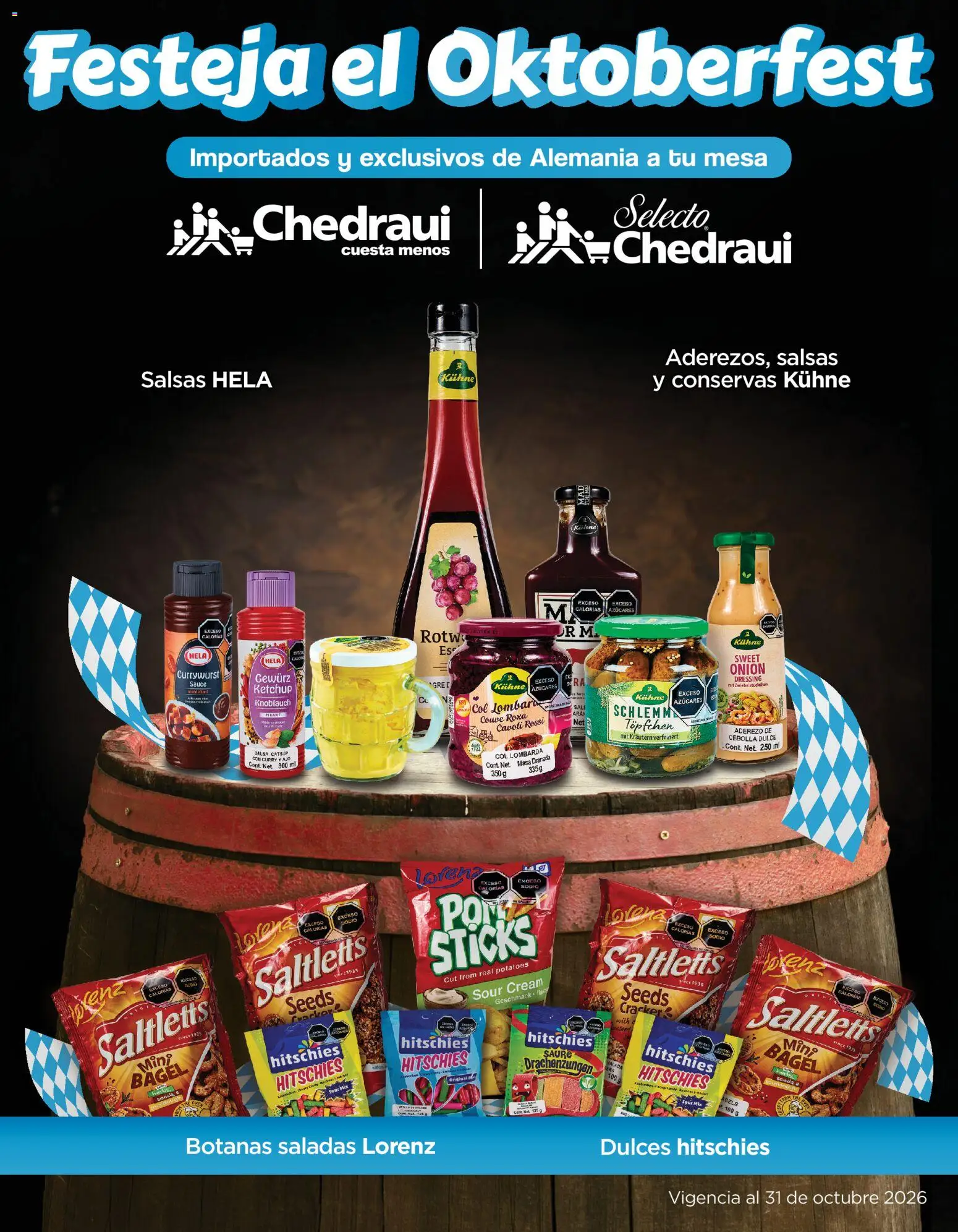 Nuevas ofertas de Chedraui válidas en toda la República Mexicana desde el 01/10/2026. ¡Encuentra las mejores ofertas en Chedraui folleto Festeja el Oktoberfest! | Página: 1 | Productos: Ajo, Col, Dulces, Kétchup