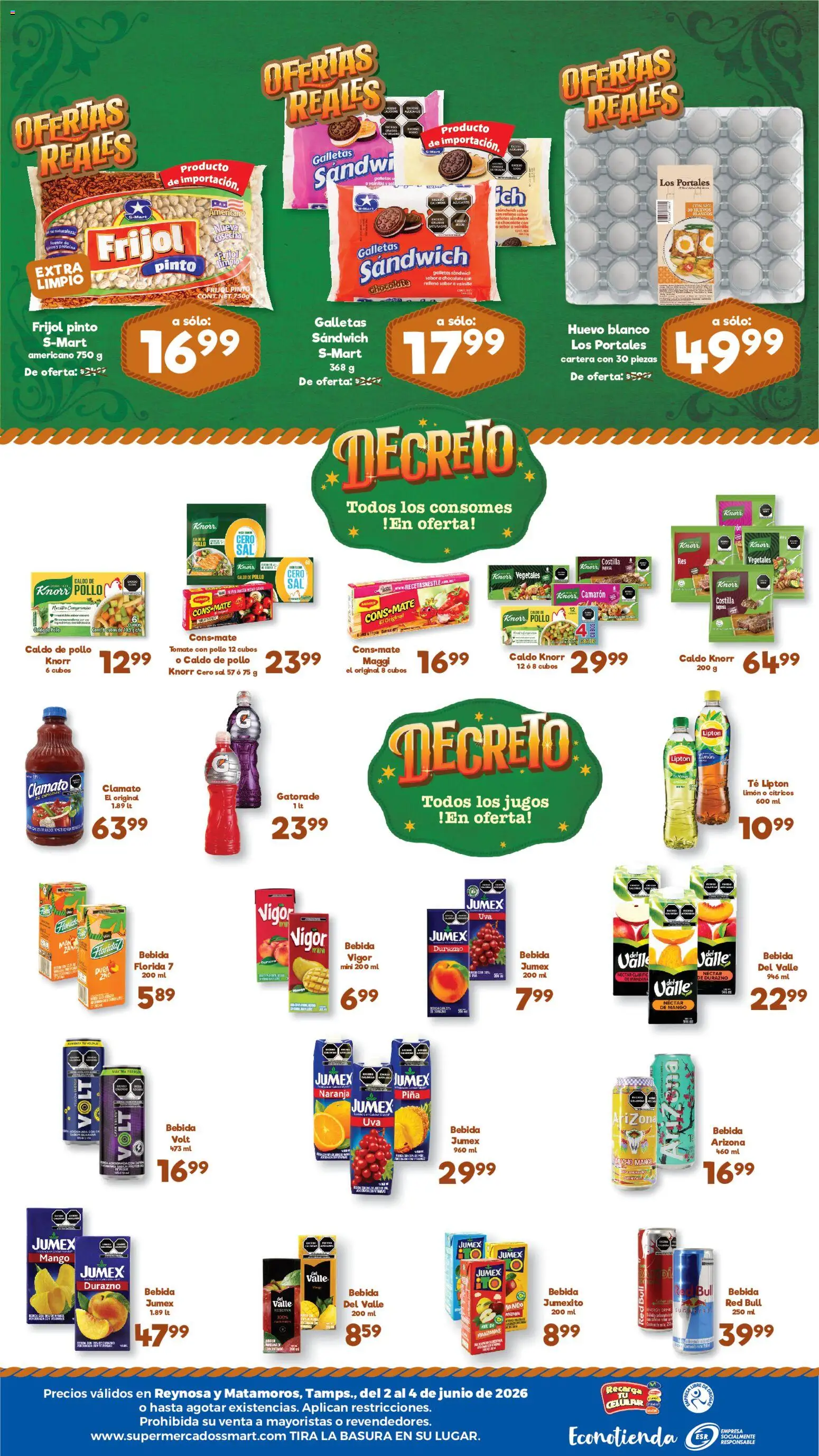 Nuevas ofertas de S-Mart válidas en toda la República Mexicana desde el 02.06.2026. ¡Encuentra las mejores ofertas en S-Mart folleto Ofertas de feria Reynosa! | Página: 2