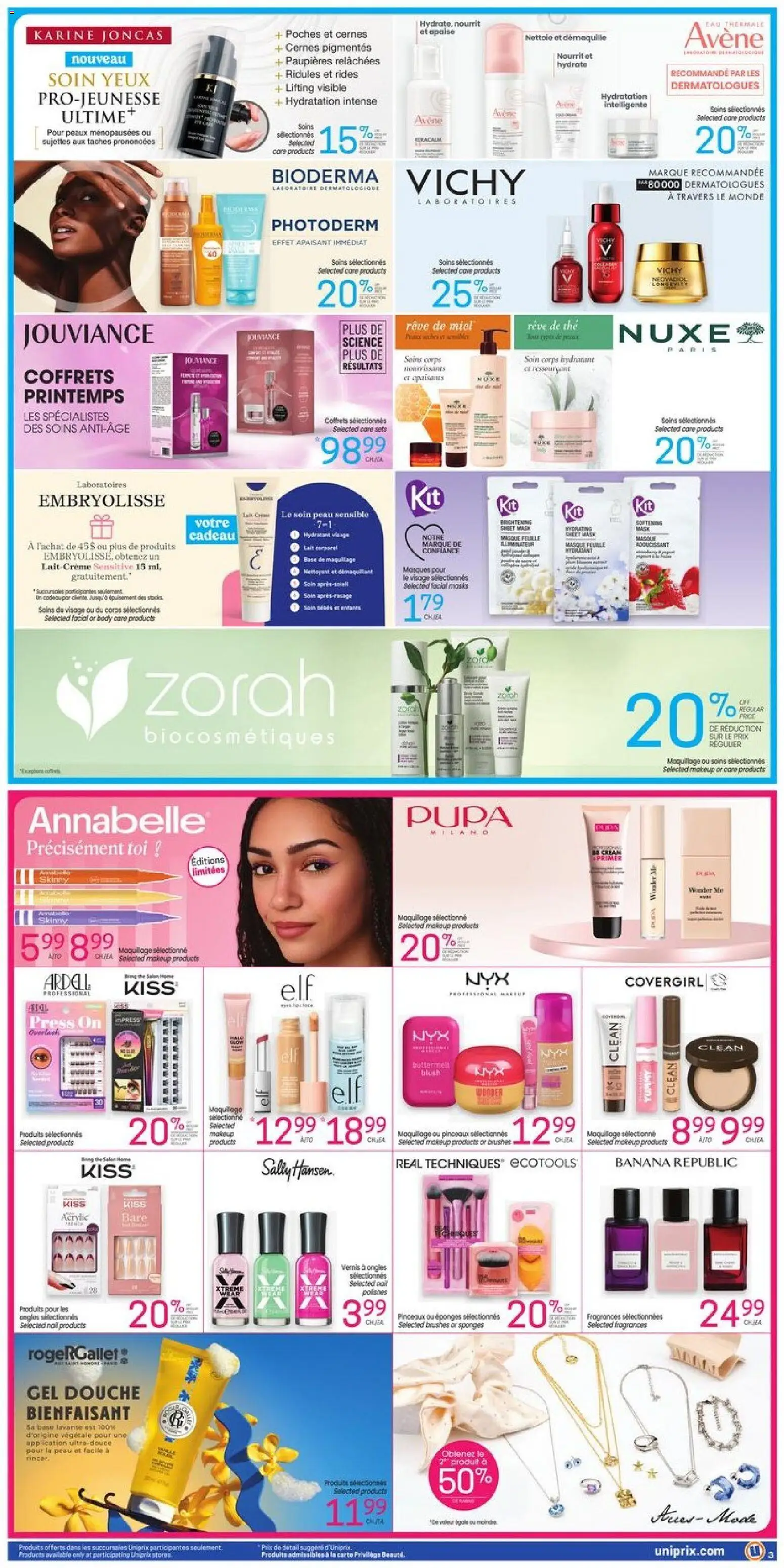 Uniprix flyer valid from 28.05.2026 | Page: 4 | Products: Cream, Blush, Mask, Socks