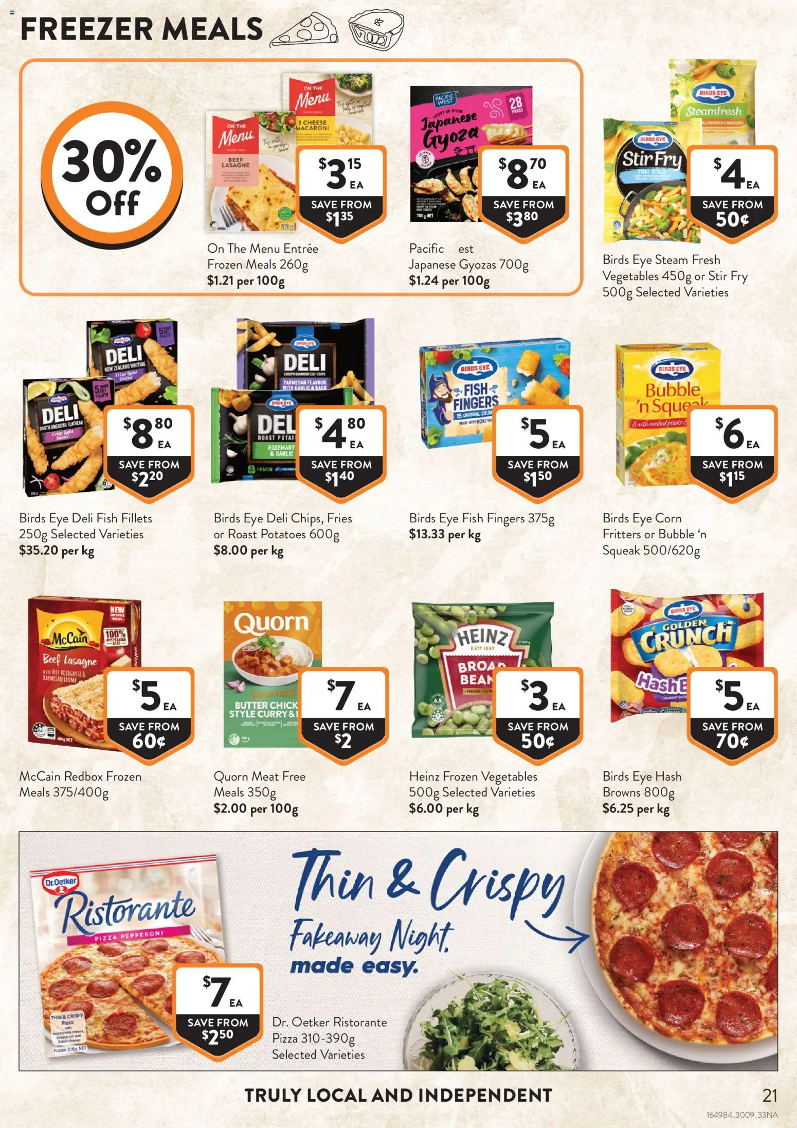 Foodworks catalogue - valid from 30/09/2026 | Page: 21 | Products: Curry, Meat, Vegetables, Frozen vegetables