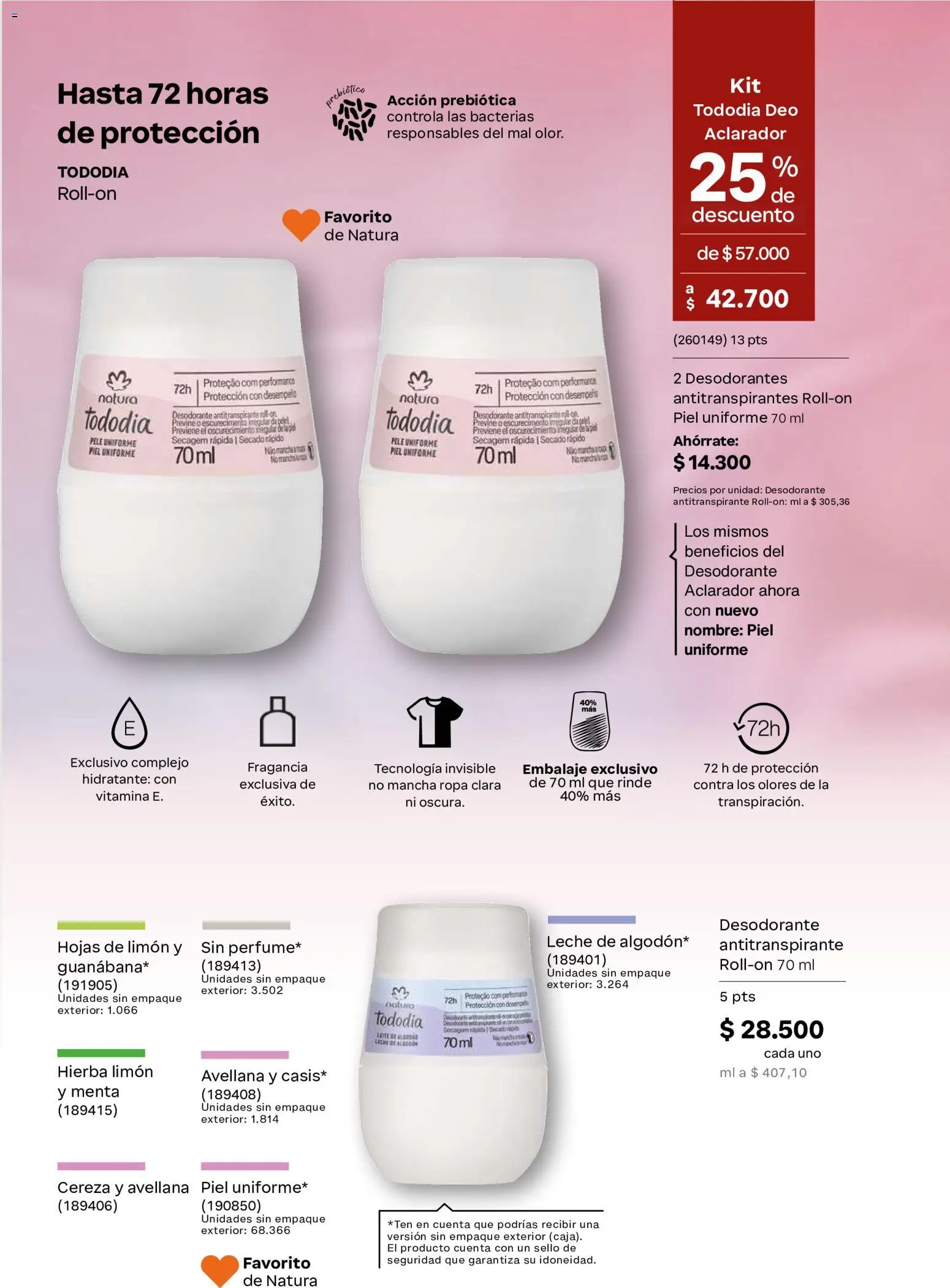 Natura revista - valida desde el 22/07/2026 | Página: 133 | Productos: Limón, Antitranspirante, Ropa, Leche