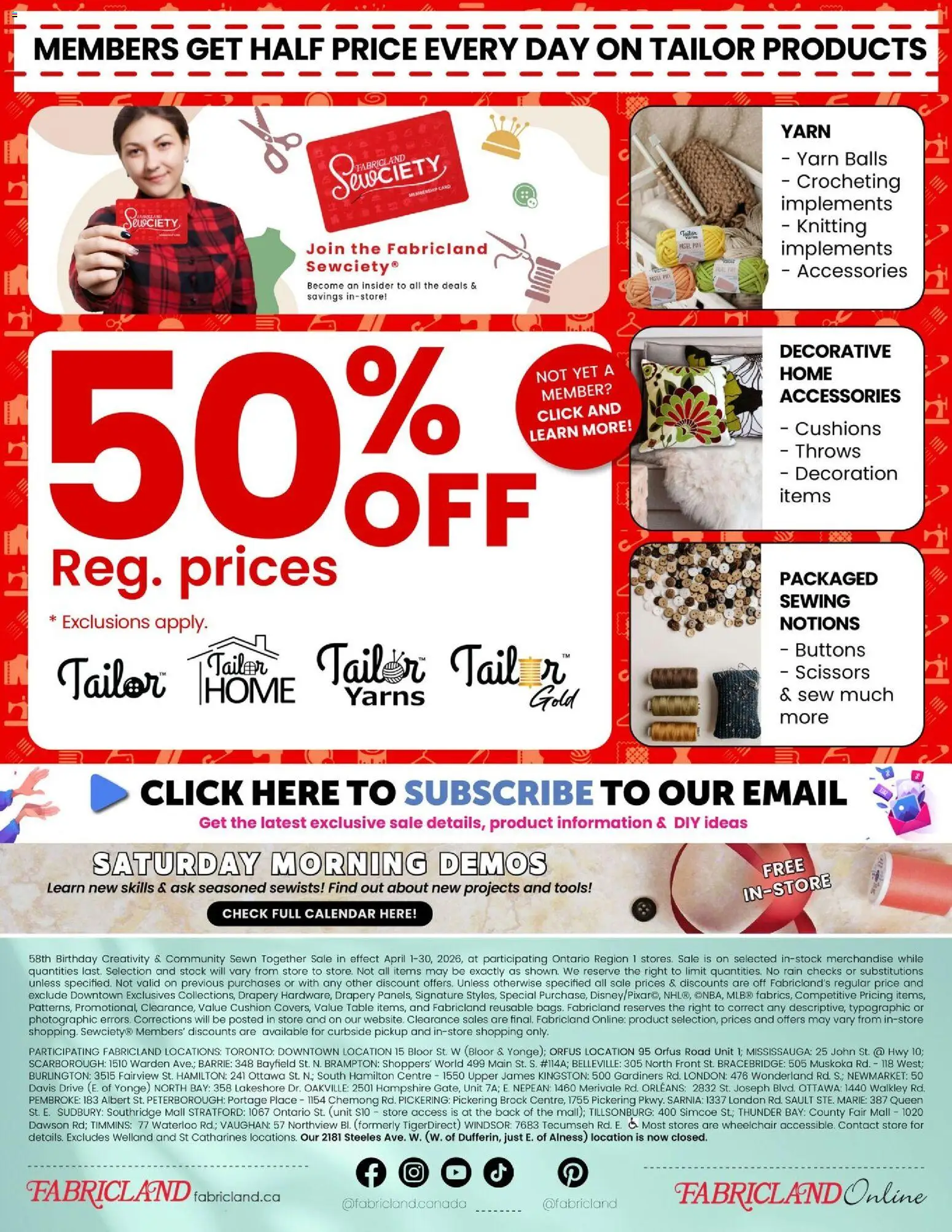 Fabricland flyer valid from 01.04.2026 | Page: 16 | Products: Table