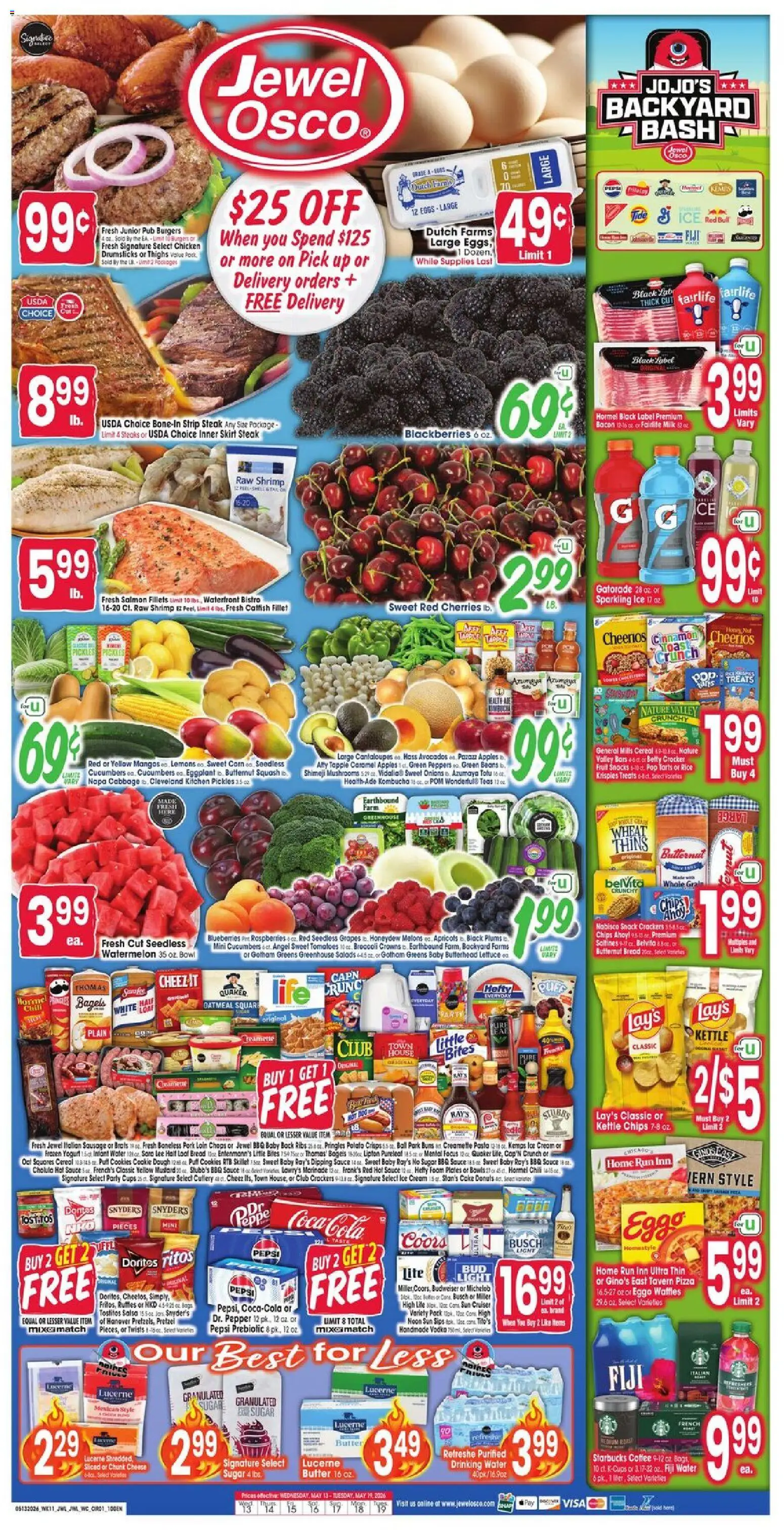 Jewel Osco Weekly Ad - IL - valid from 13.05.2026 | Page: 1 | Products: Corn, Apricots, Cheese, Cream
