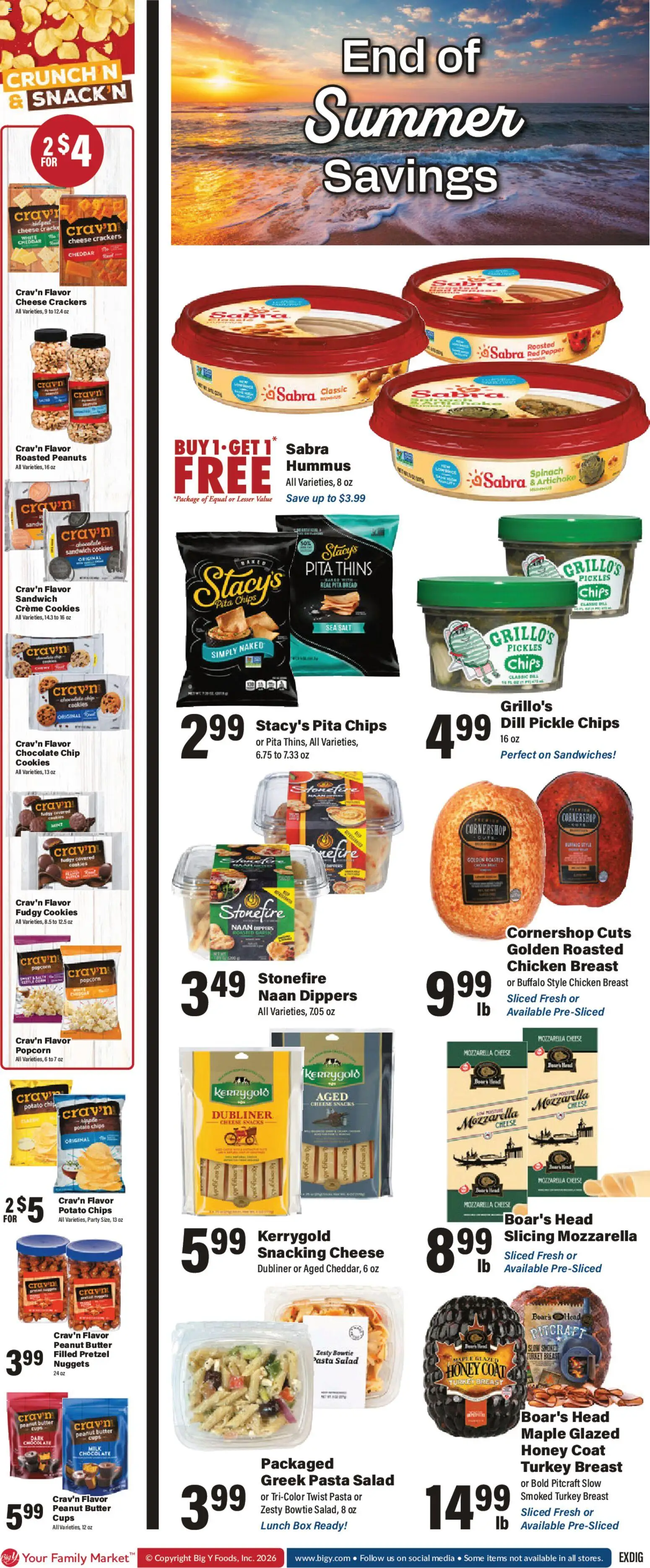 Big Y Weekly Ad - valid from 09/03/2026 | Page: 2 | Products: Cheese, Cookies, Salt, Dill