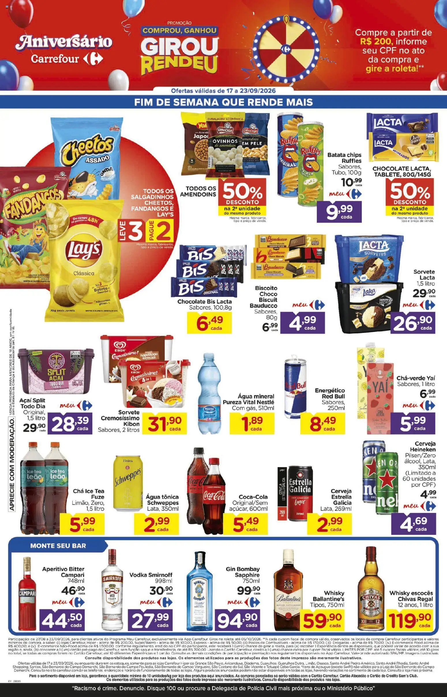 Carrefour Folheto - válido de 17/09/2026 | Página: 5 | Produtos: Energético, Ice tea, Whisky, Sal