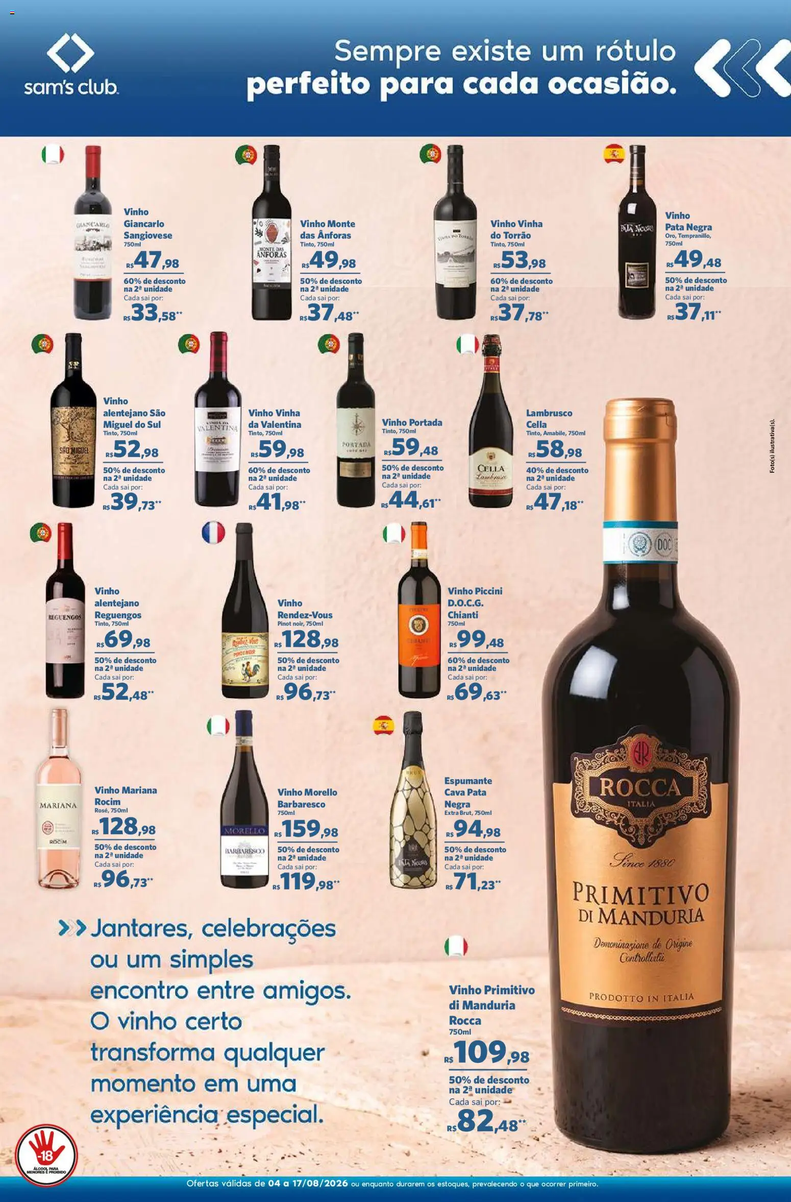 Sam's Club Folheto - válido de 04/08/2026 | Página: 7 | Produtos: Espumante, Vinho