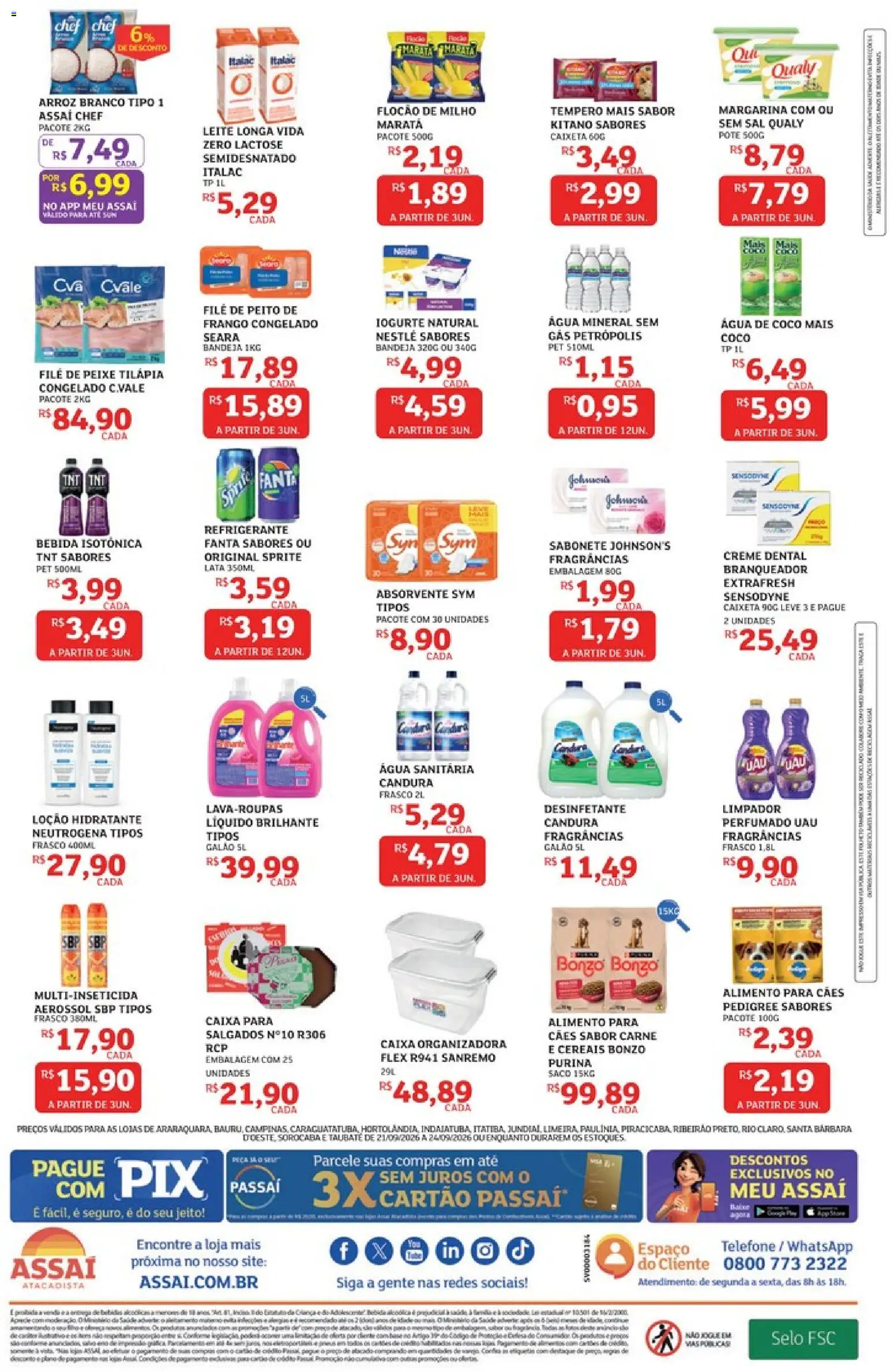 Assaí Atacadista Folheto - válido de 21/09/2026 | Página: 2 | Produtos: Sabonete, Bandeja, Frango, Iogurte natural