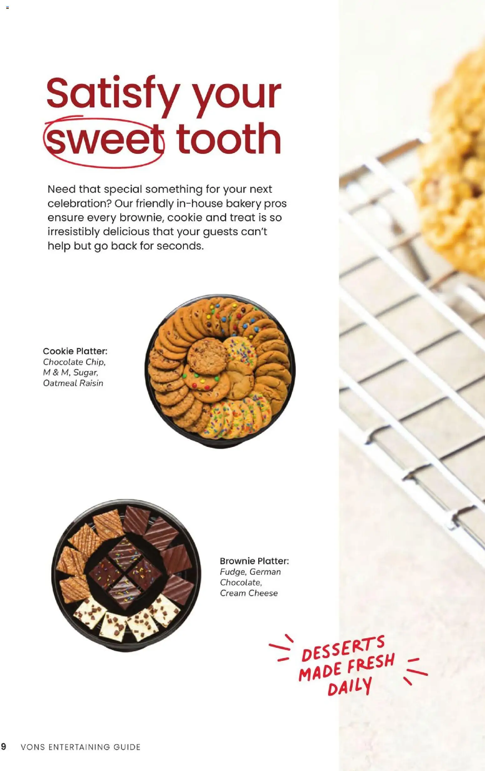 Vons Entertaining Guide - valid from 10/01/2025 | Page: 10 | Products: Bakery, Cream cheese, Cheese, Oatmeal