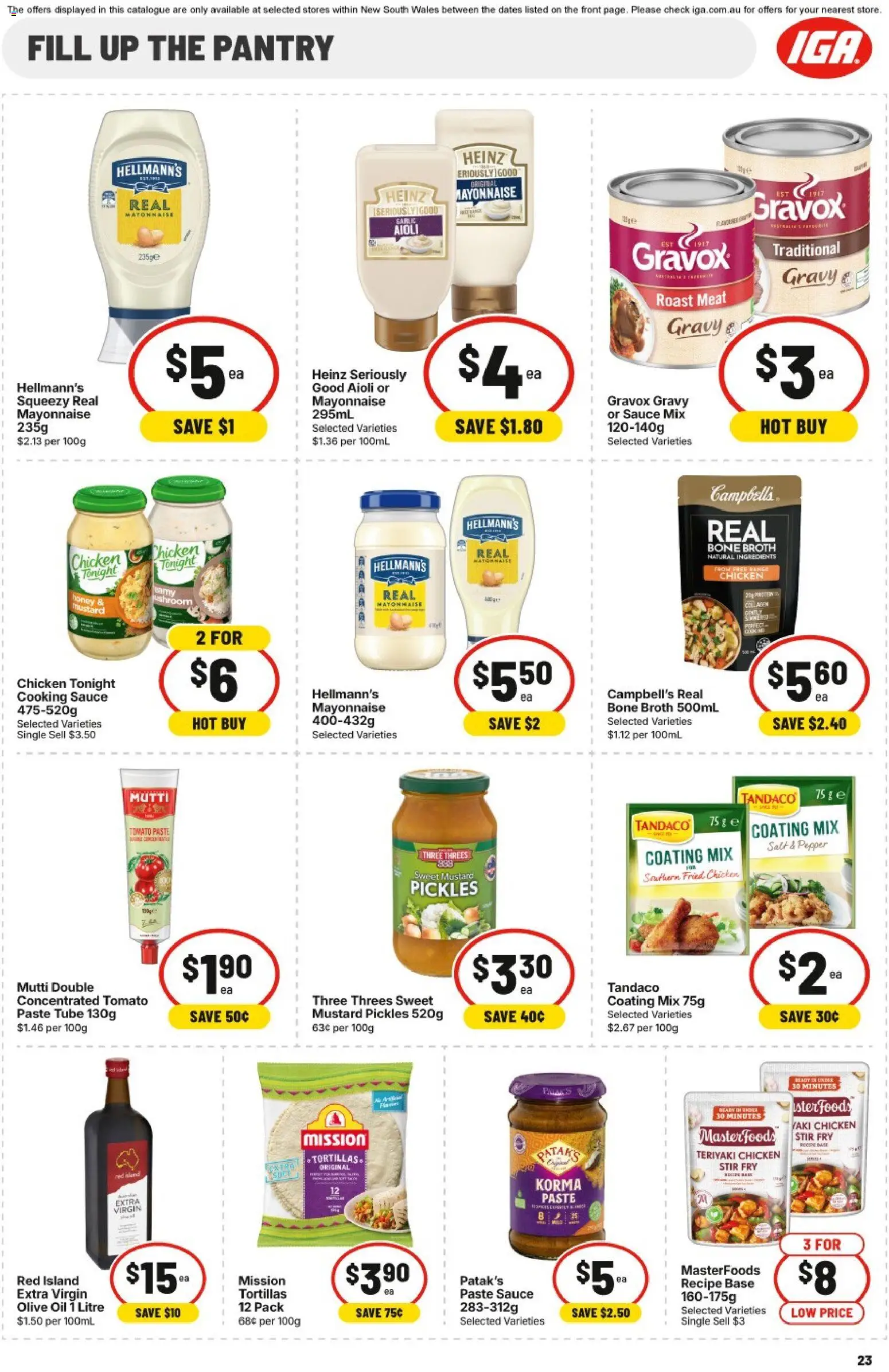 IGA catalogue - valid from 22/07/2026 | Page: 22 | Products: Chicken, Mayonnaise, Salt, Tortillas