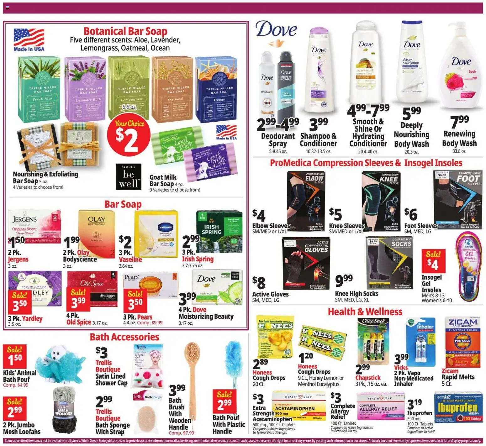 Ocean State Job Lot Weekly Ad - valid from 30.04.2026 | Page: 24 | Products: Shower, Milk, Bar Soap, Sponge
