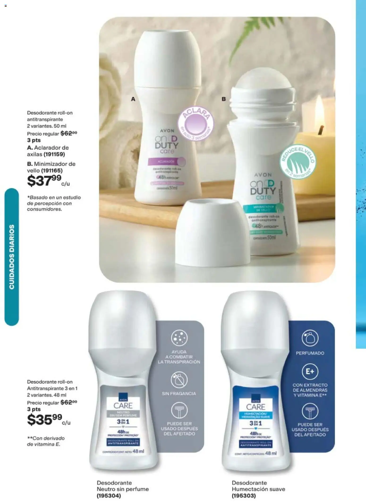 Nuevas ofertas de AVON válidas en toda la República Mexicana desde el 10/07/2026. ¡Encuentra las mejores ofertas en AVON campaña 11 2026! | Página: 144 | Productos: Desodorante, Antitranspirante, Almendras, Perfume