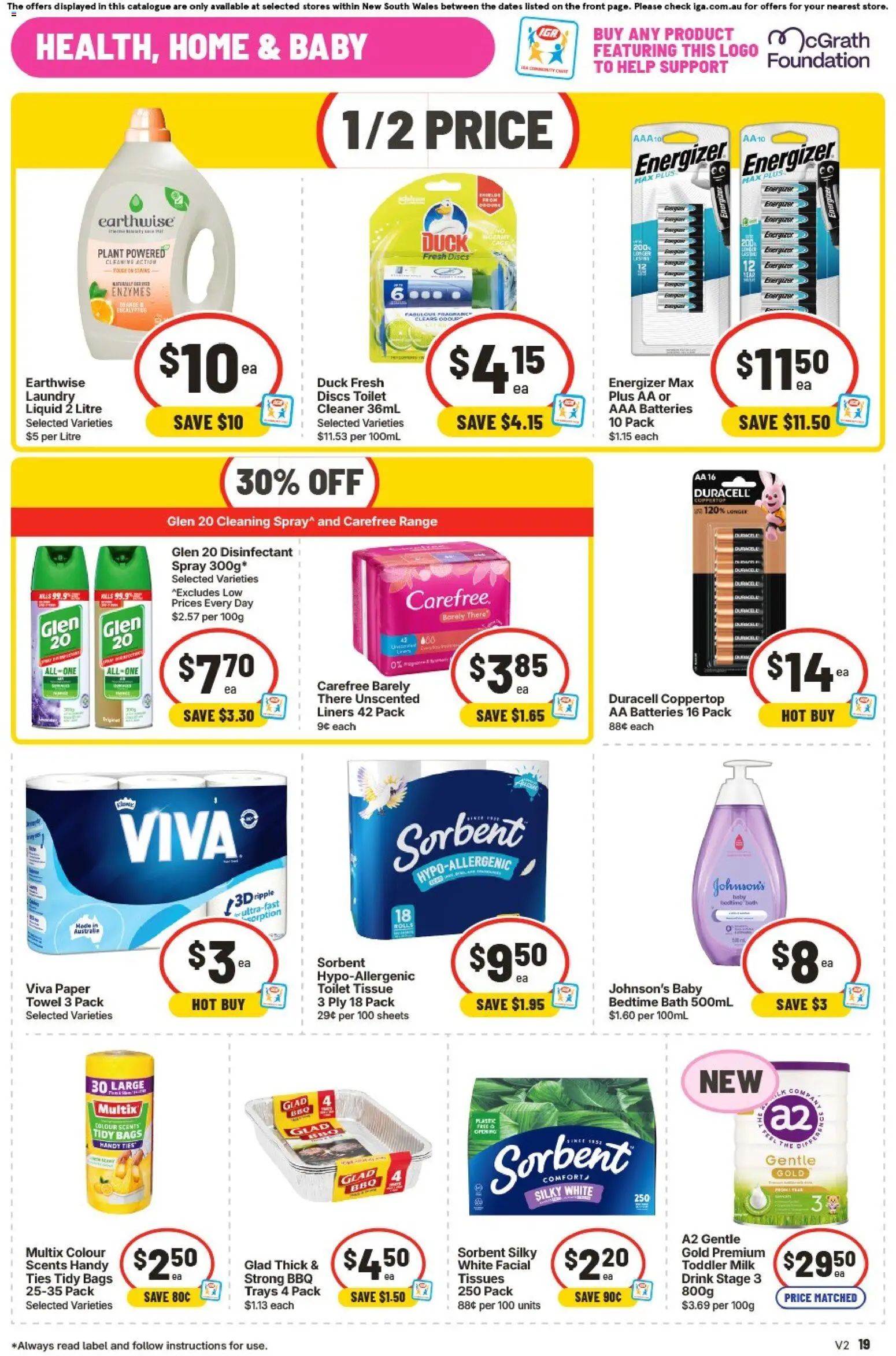 IGA catalogue - valid from 16/09/2026 | Page: 16 | Products: Toilet, Bath, Cleaner, Laundry