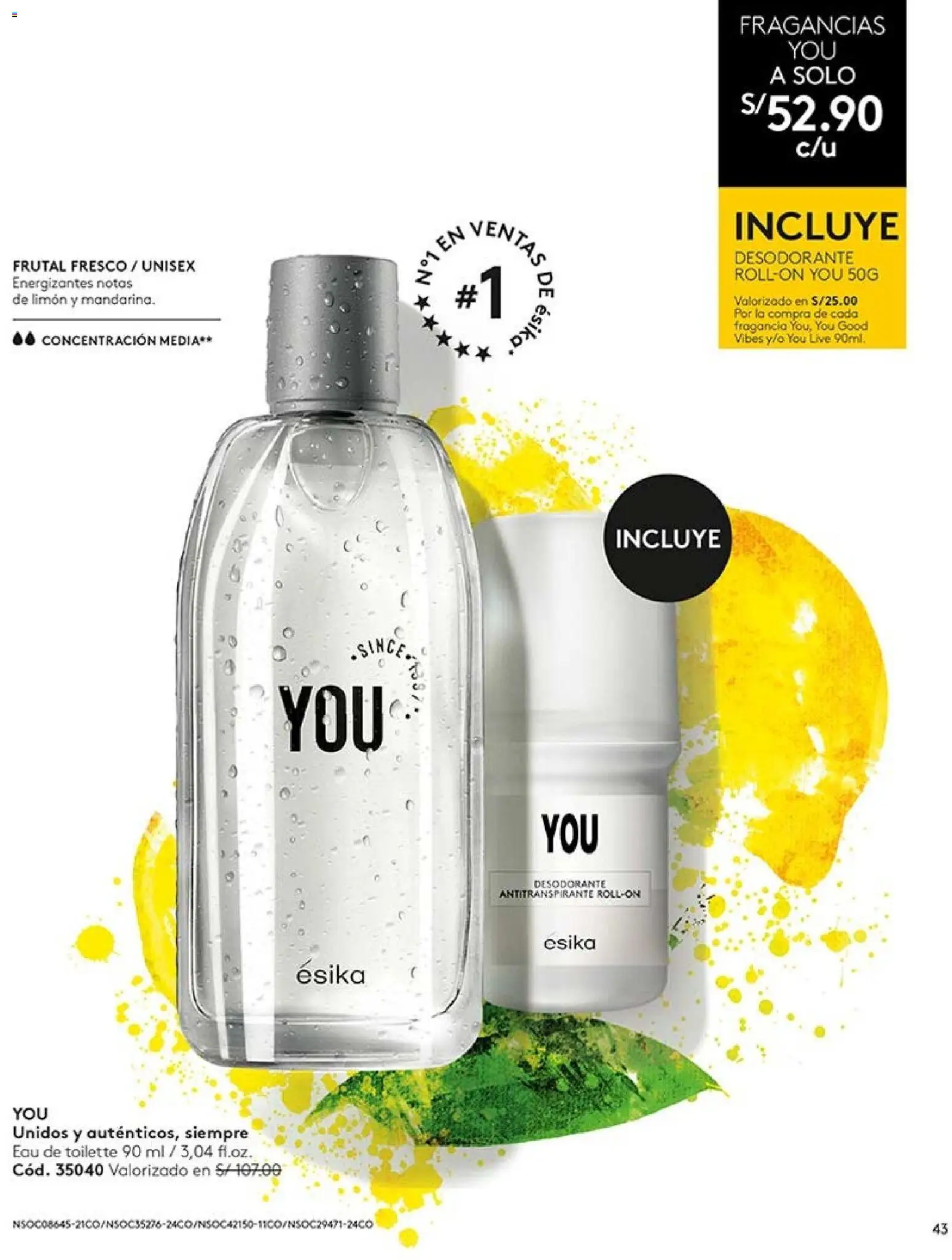 Catálogo Ésika válido desde 02/08/2026 | Página: 43 | Productos: Desodorante, Antitranspirante, Fragancia, EAU de Toilette