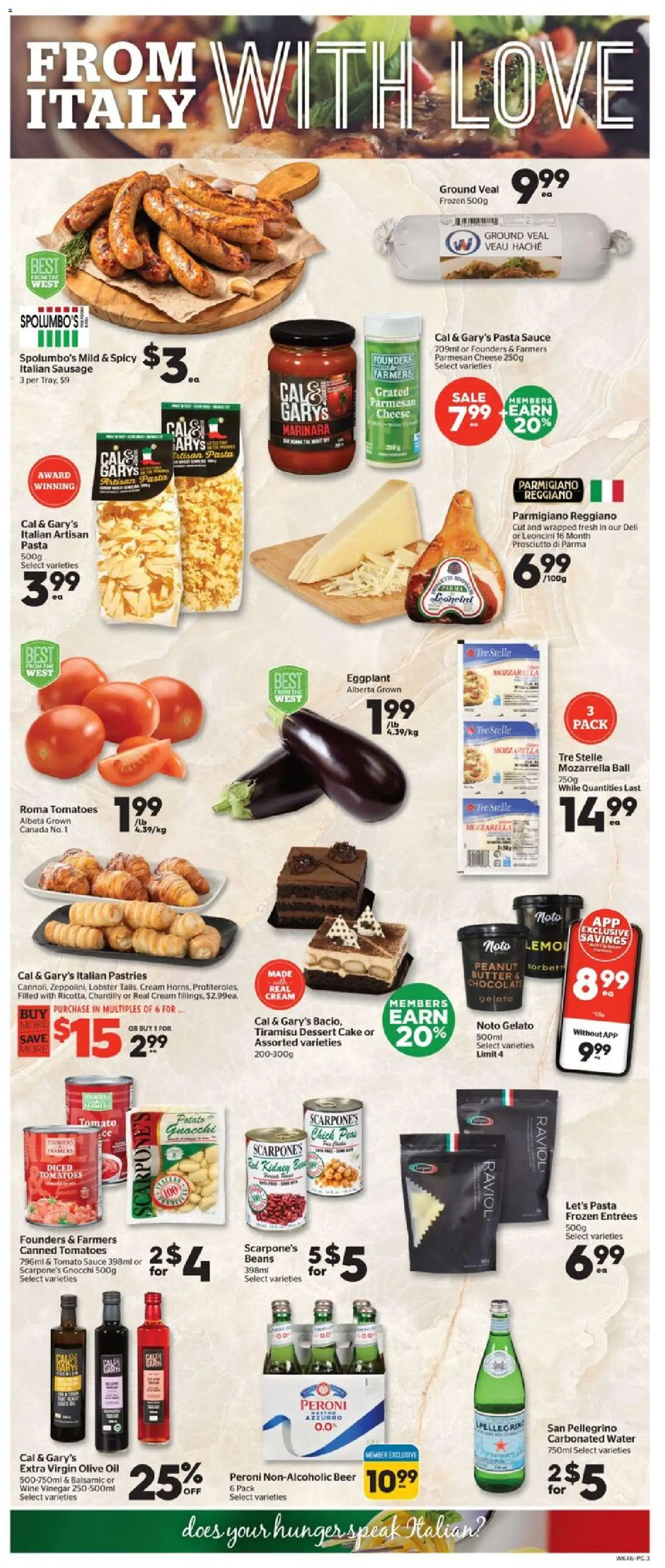 Calgary Co-op flyer valid from Sep 17, 2026 | Page: 3 | Products: Mozzarella, Parmigiano Reggiano, Extra virgin olive oil, Oil