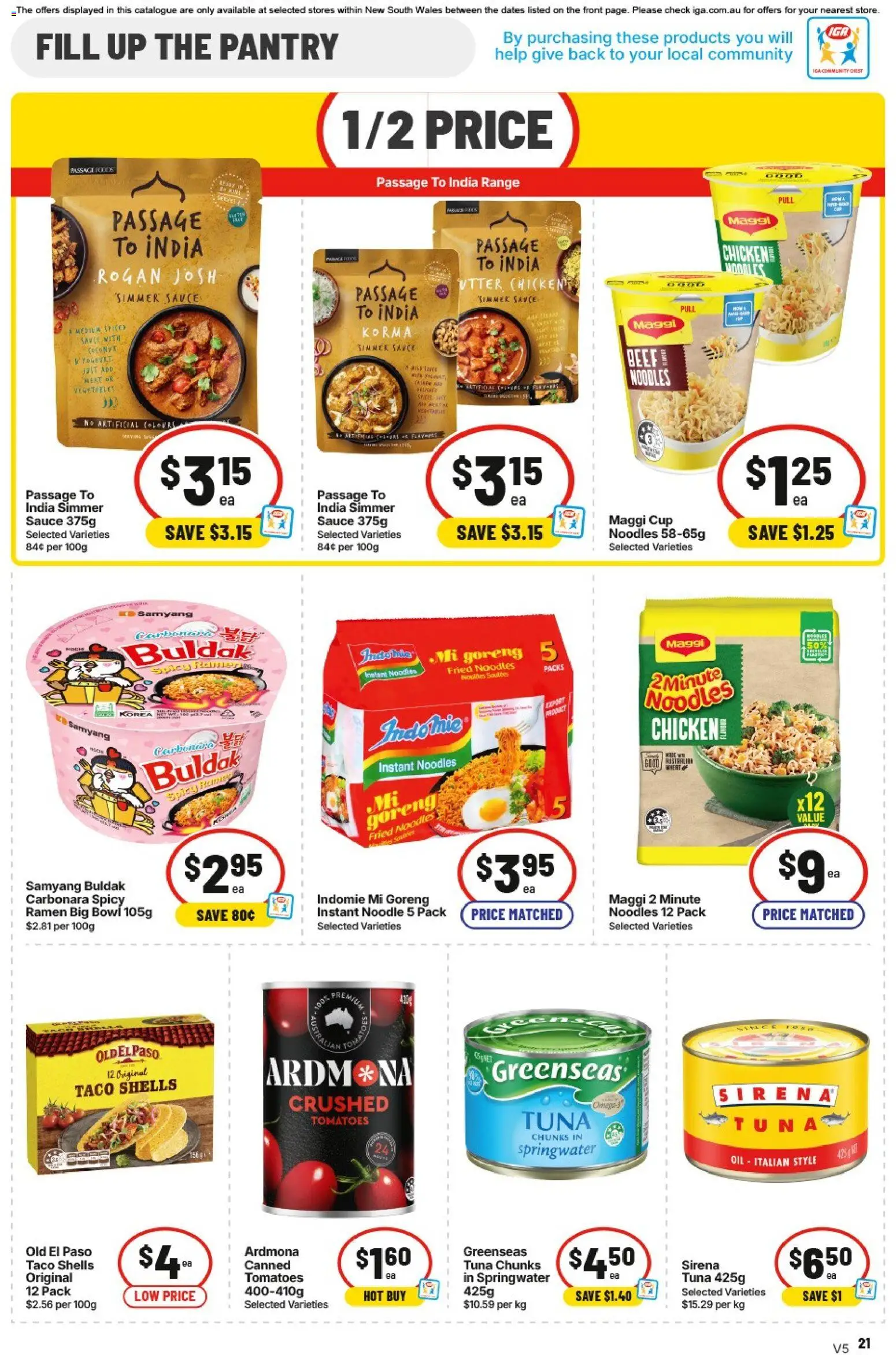 IGA catalogue - valid from 12/08/2026 | Page: 21 | Products: Oil, Noodles, Chickens, Sauce