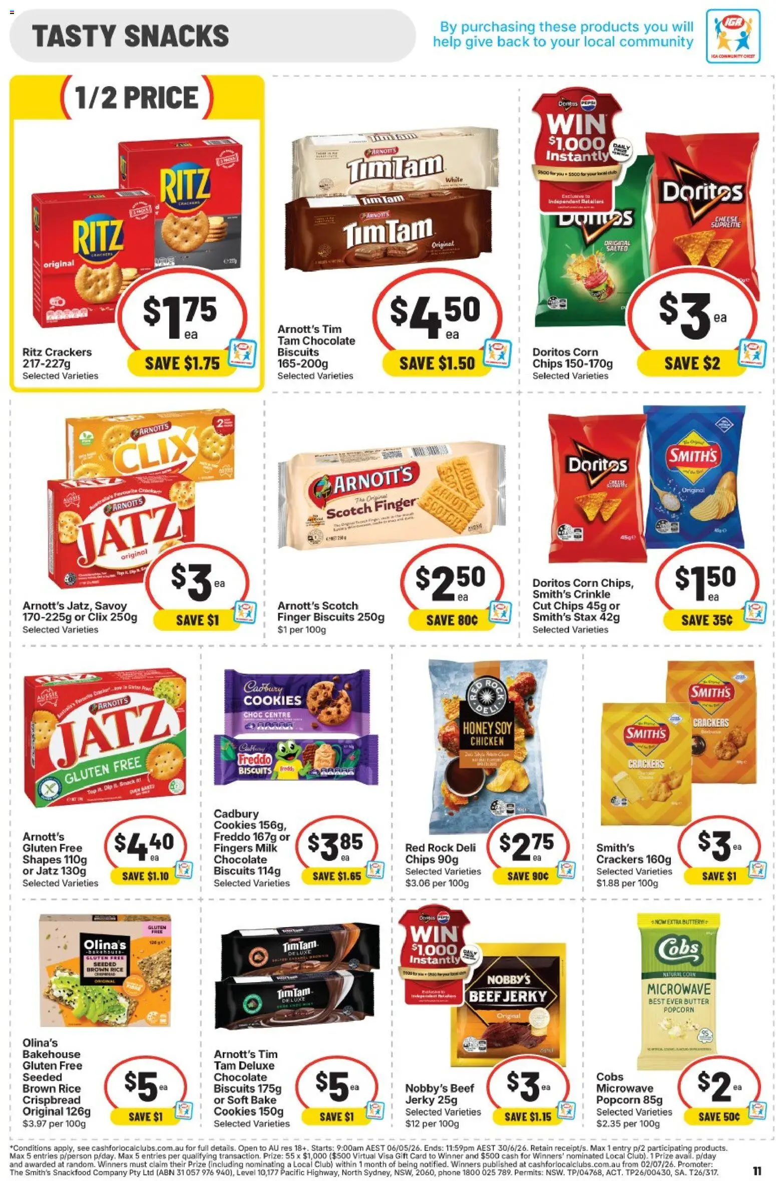 IGA catalogue - valid from 17.06.2026 | Page: 11 | Products: Crackers, Chocolate, Scotch, Microwave