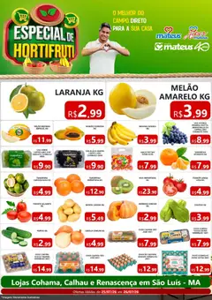 Mateus ofertas Especial de Hortifruti - Pré-Visualização do folheto da loja Mateus, válido de 25/07/2026