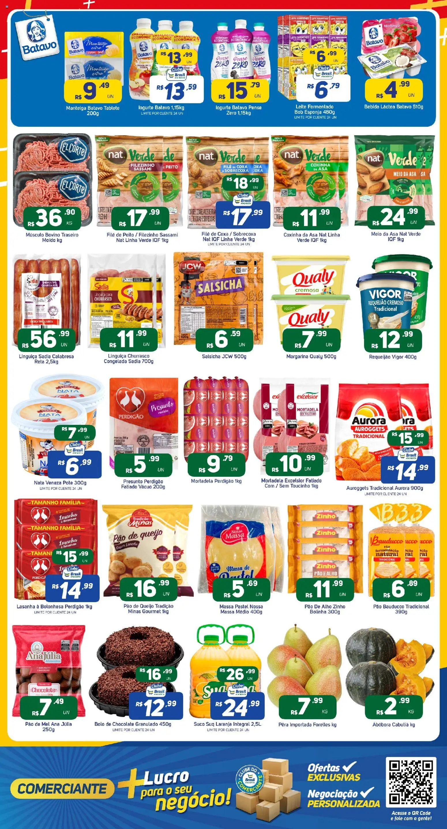 Brasil Atacadista Folheto - válido de 31/08/2026 | Página: 3 | Produtos: Leite, Pão, Presunto, Bolo