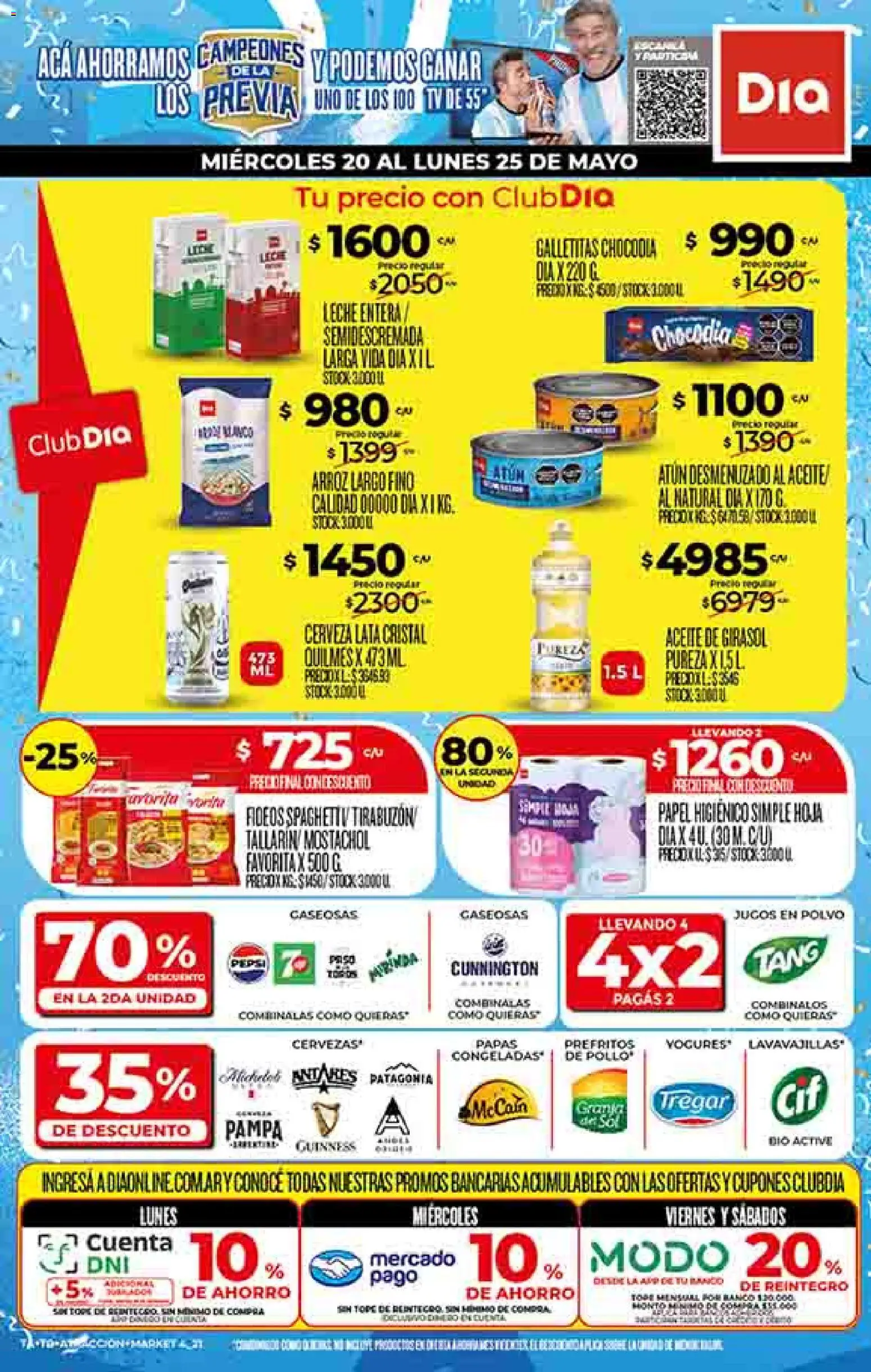 Supermercado DIA Ofertas │ válido desde el 20.05.2026 | Página: 1 | Productos: Polvo, Atún, Arroz, Fideos