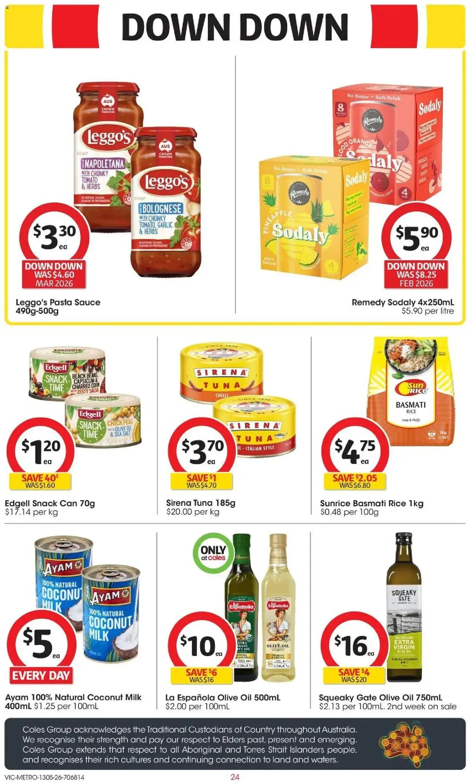 Coles catalogue - valid from 13.05.2026 | Page: 24 | Products: Milk, Tomatoes, Pasta, Salt