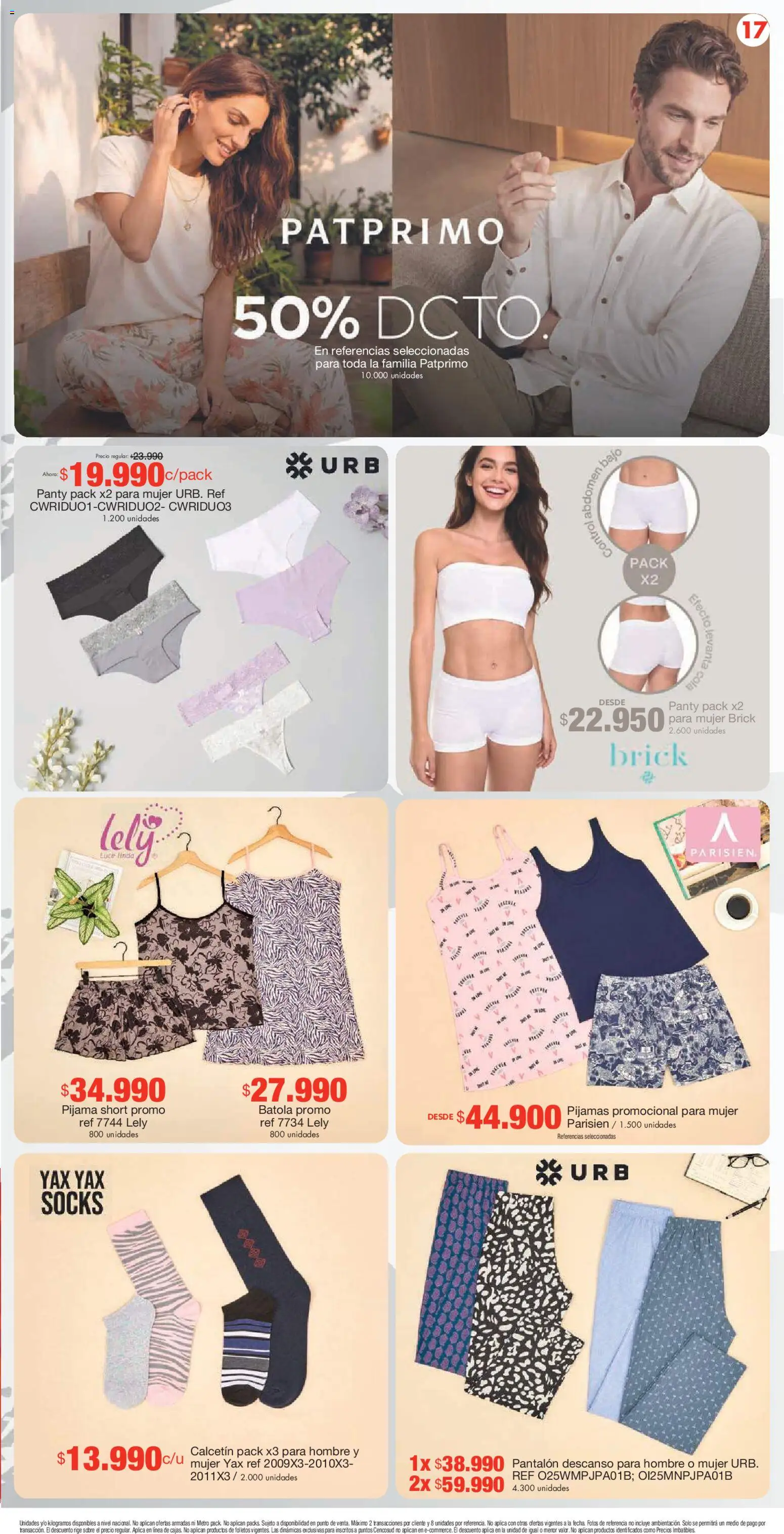 Metro revista - valida desde el 11.06.2026 | Página: 17 | Productos: Short, Pijama