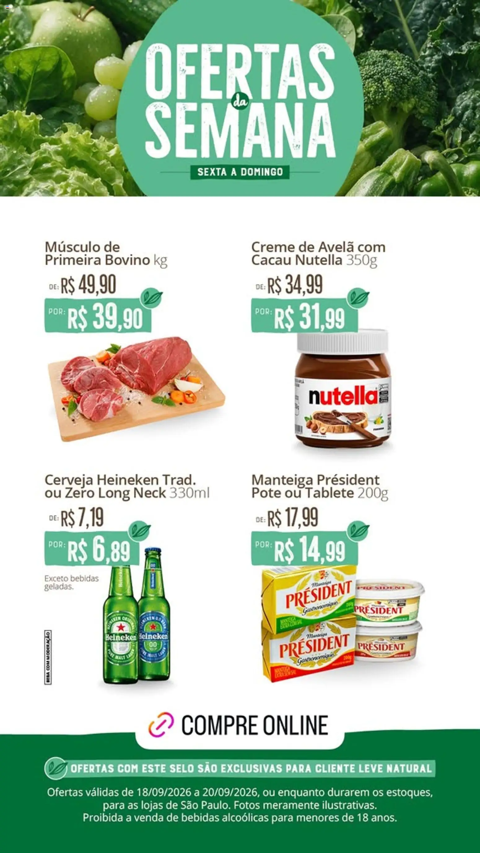 Natural da Terra Folheto - válido de 18/09/2026 | Página: 2 | Produtos: Bebidas, Manteiga, Cerveja, Creme