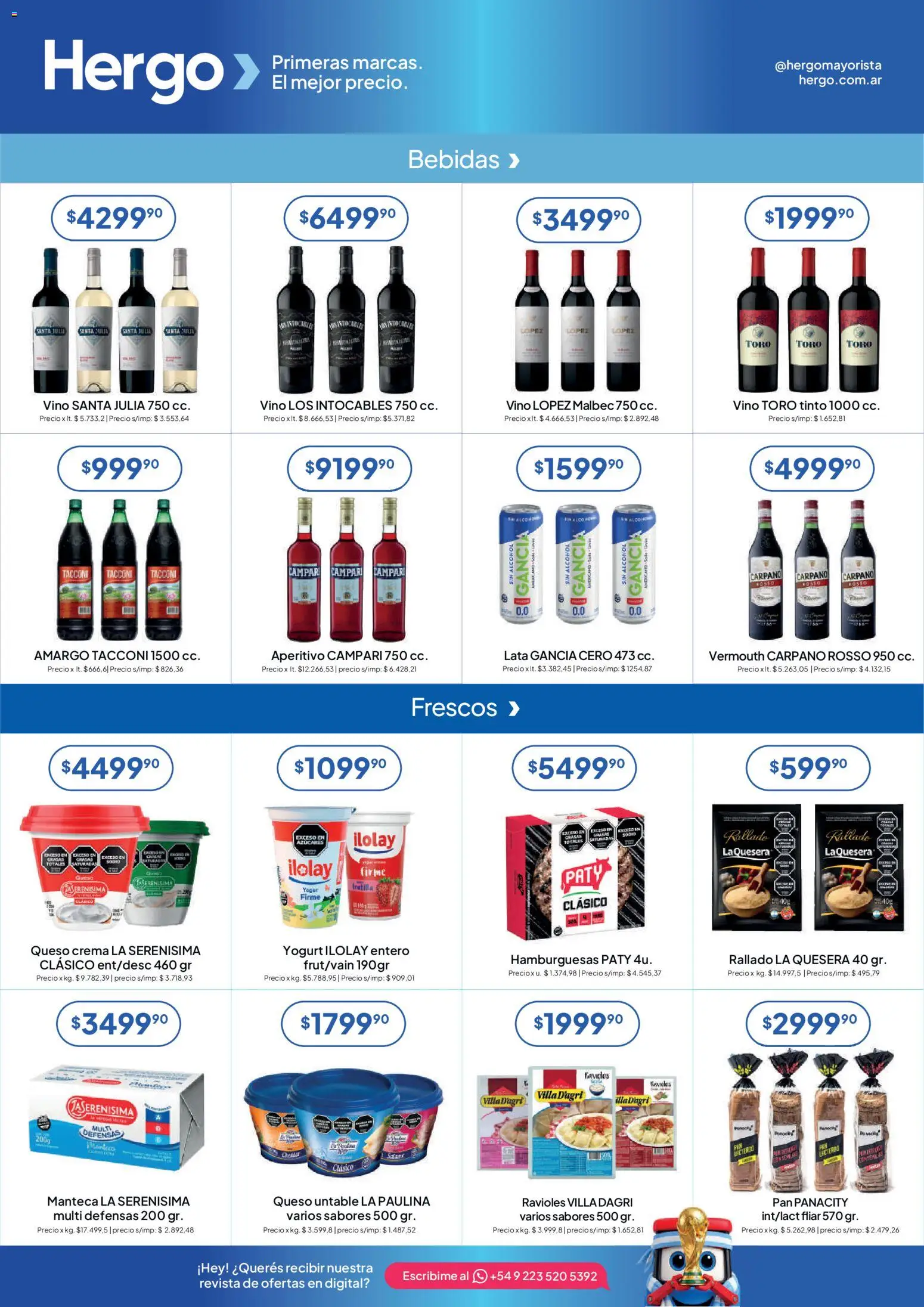 Hergo catálogo │ válido desde el 10/06/2026 | Página: 4 | Productos: Manteca, Queso, Ravioles, Crema