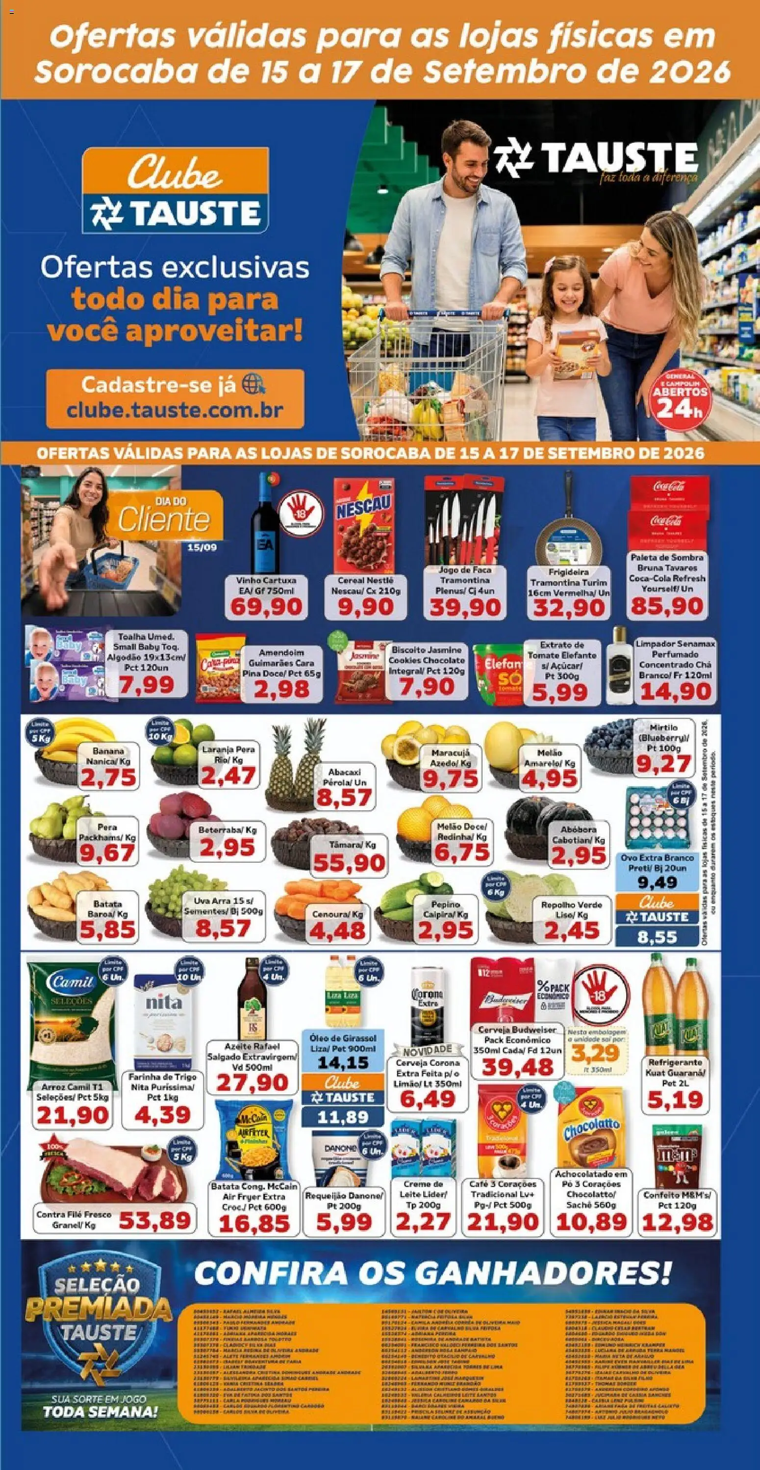 Tauste Folheto - válido de 15/09/2026 | Página: 2 | Produtos: Pera, Amendoim, Nescau, Óleo