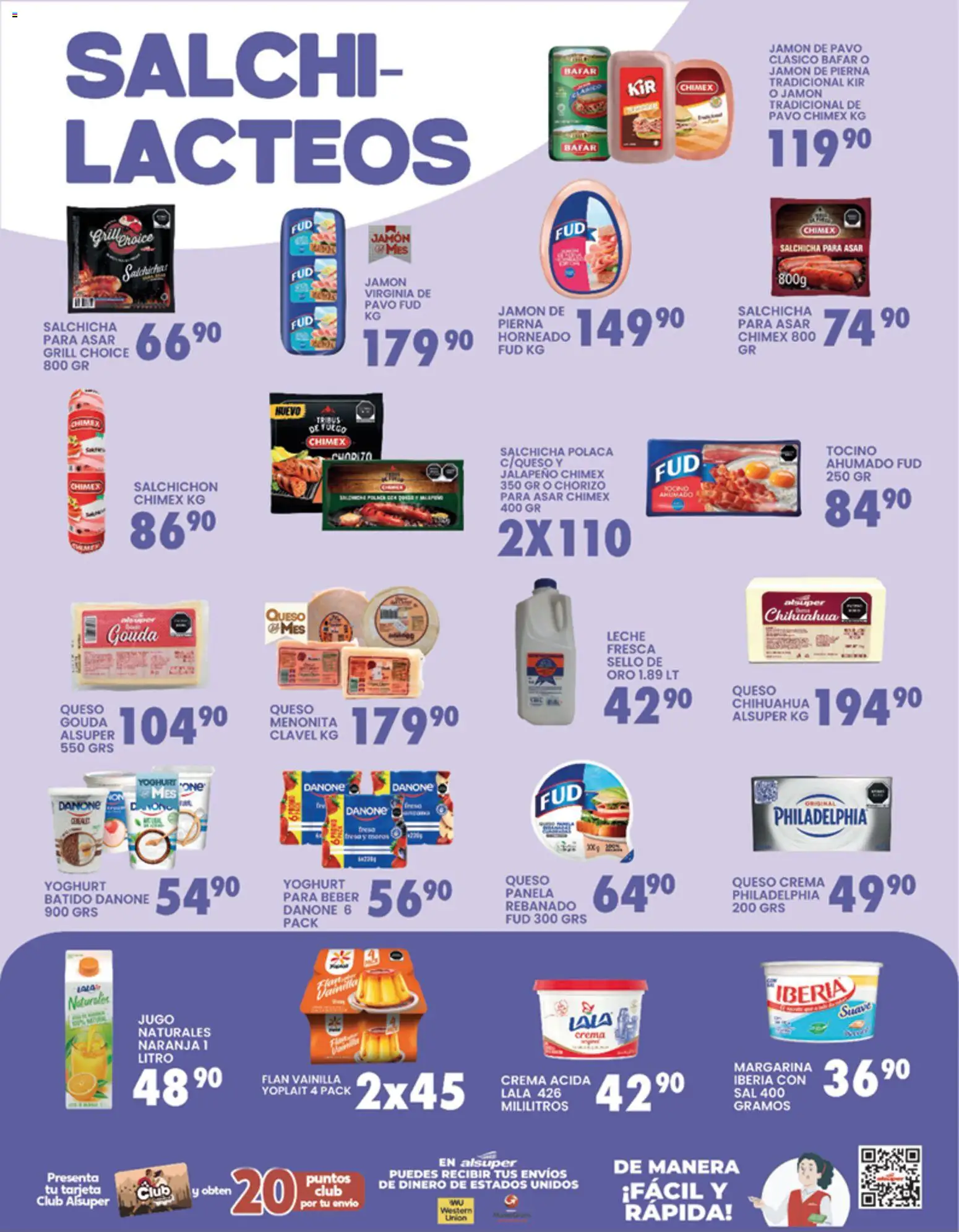 Nuevas ofertas de Alsuper válidas en toda la República Mexicana desde el 13.03.2026. ¡Encuentra las mejores ofertas en Alsuper folleto! | Página: 3 | Productos: Sal, Queso crema, Crema, Leche