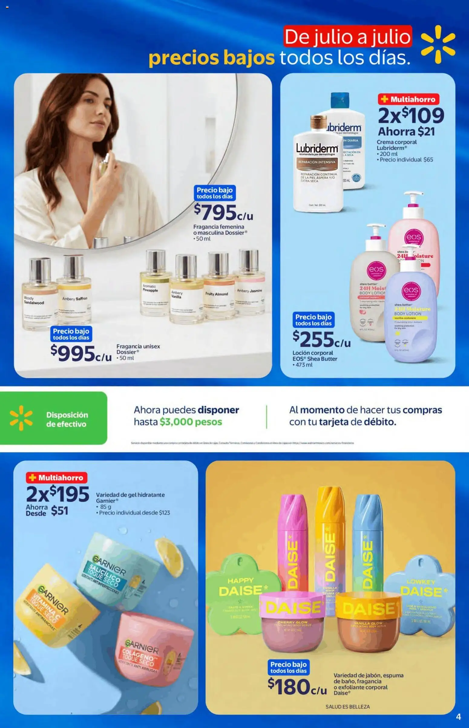 Nuevas ofertas de Walmart Express válidas en toda la República Mexicana desde el 22/07/2026. ¡Encuentra las mejores ofertas en Walmart Express folleto! | Página: 4 | Productos: Crema, Espuma, Body, Crema corporal