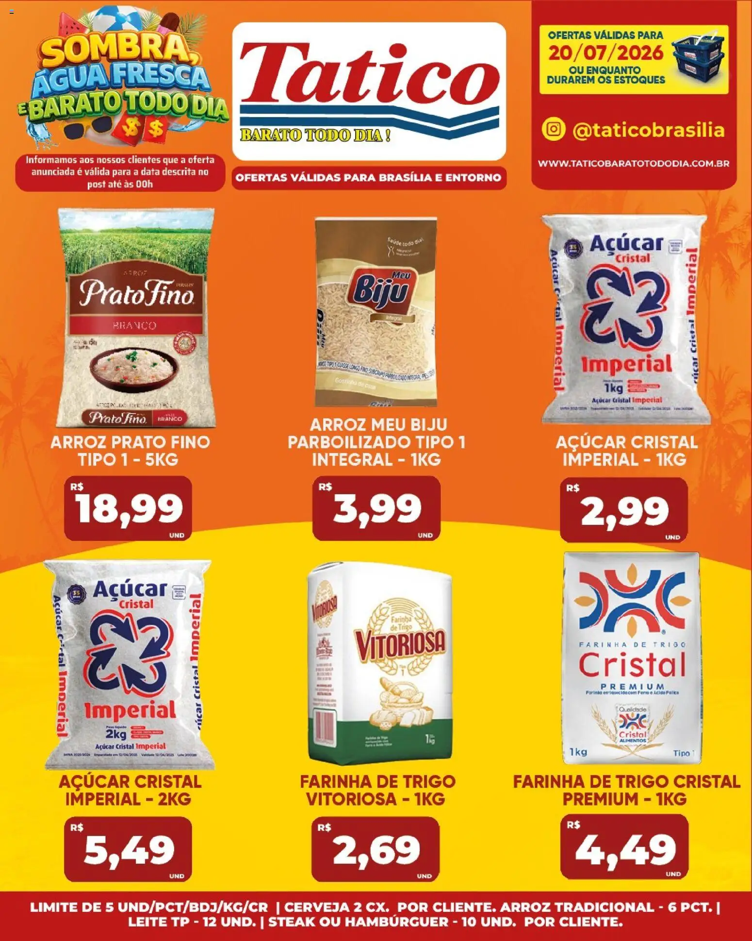 Tatico Folheto - válido de 20/07/2026 | Página: 15 | Produtos: Ferro, Leite, Cerveja, Arroz