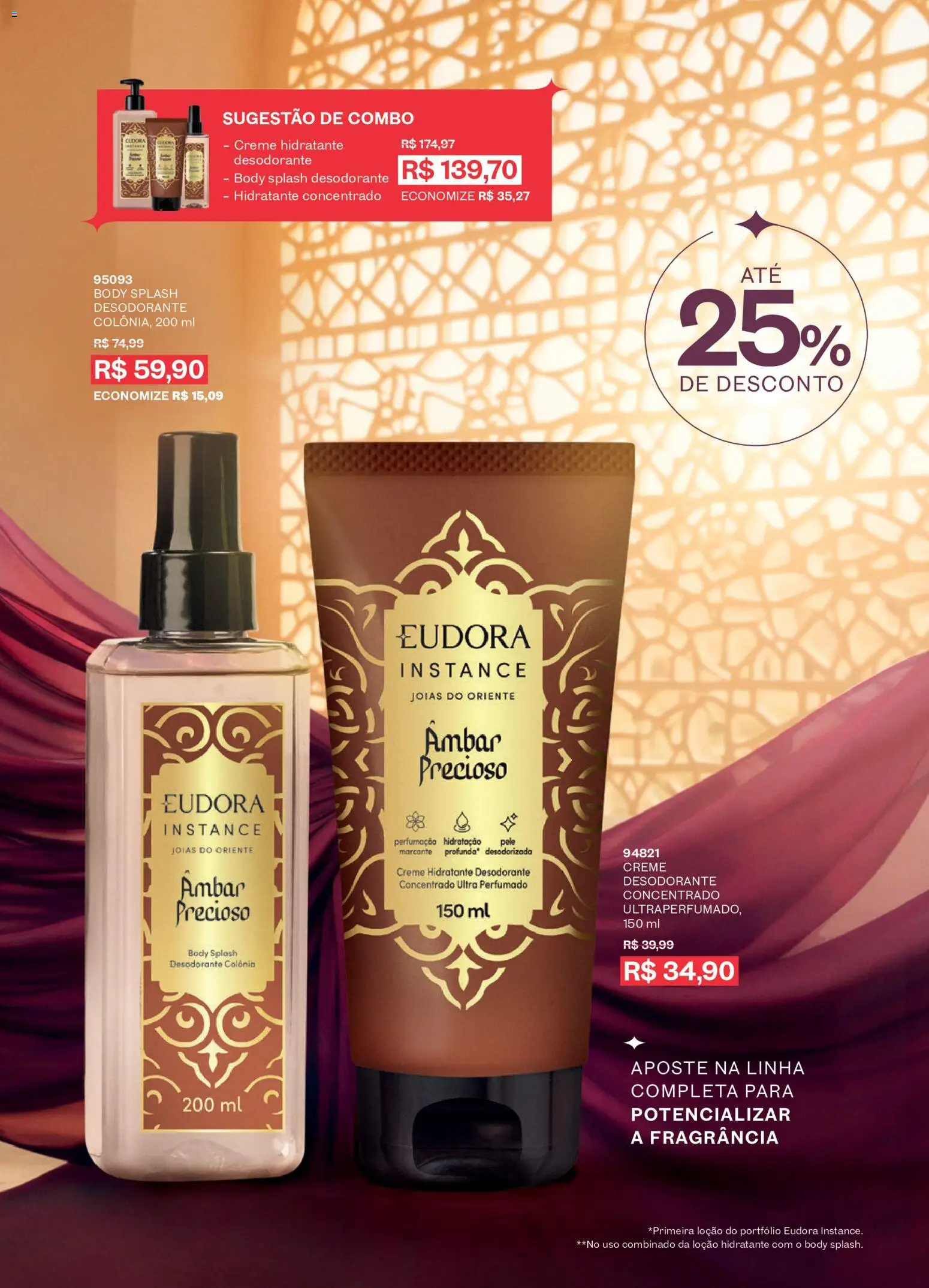 Eudora Folheto - válido de 16/09/2026 | Página: 6 | Produtos: Fragrância, Desodorante, Creme hidratante, Creme