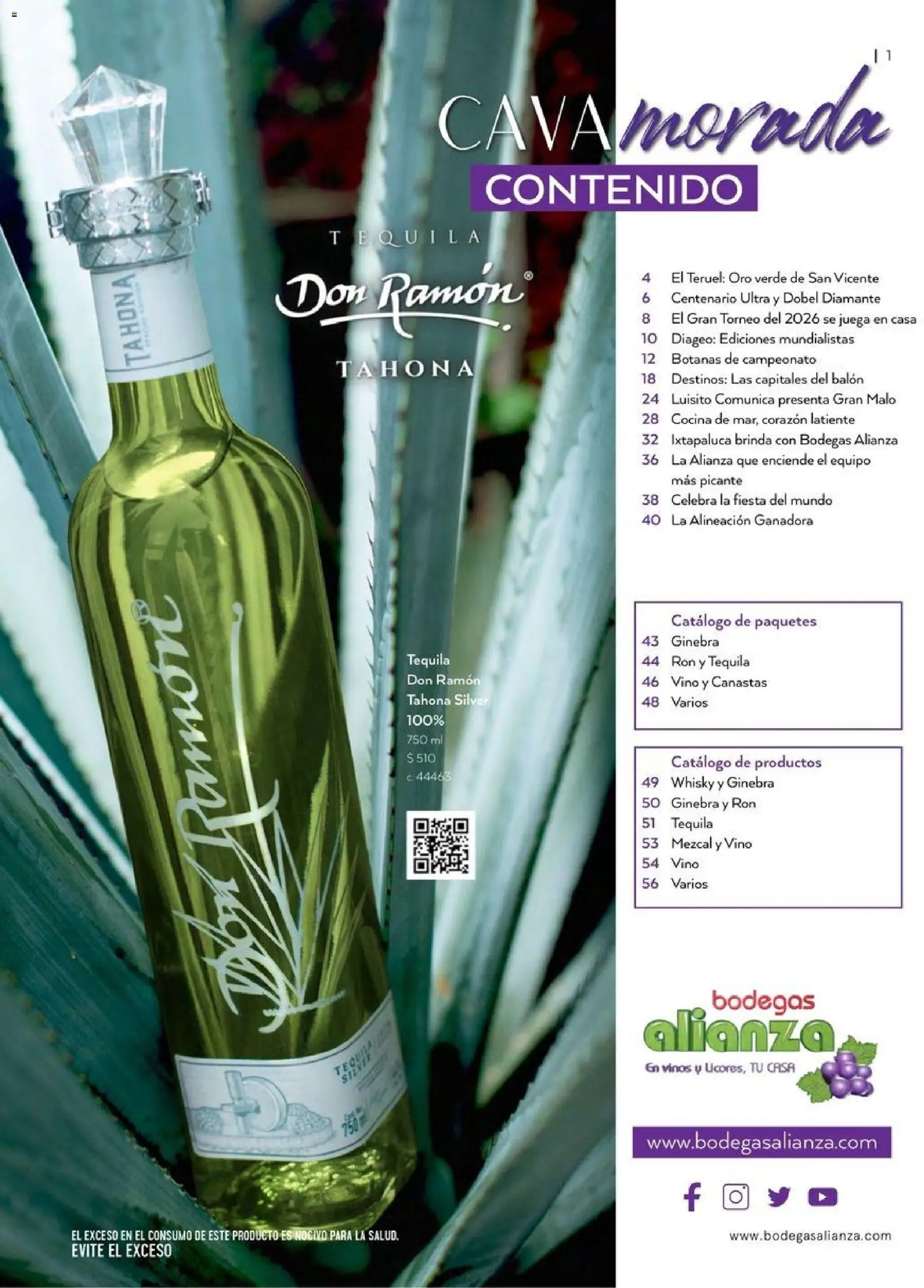 Nuevas ofertas de Bodegas Alianza válidas en toda la República Mexicana desde el 01.04.2026. ¡Encuentra las mejores ofertas en Bodegas Alianza catálogo! | Página: 3 | Productos: Ginebra, Tequila, Cocina, Vino