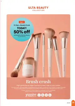 Preview of Ulta Beauty weekly ads valid from 08/28/2026 | Page: 39 | Products: Brushes, Foundation, Blush, Brush
