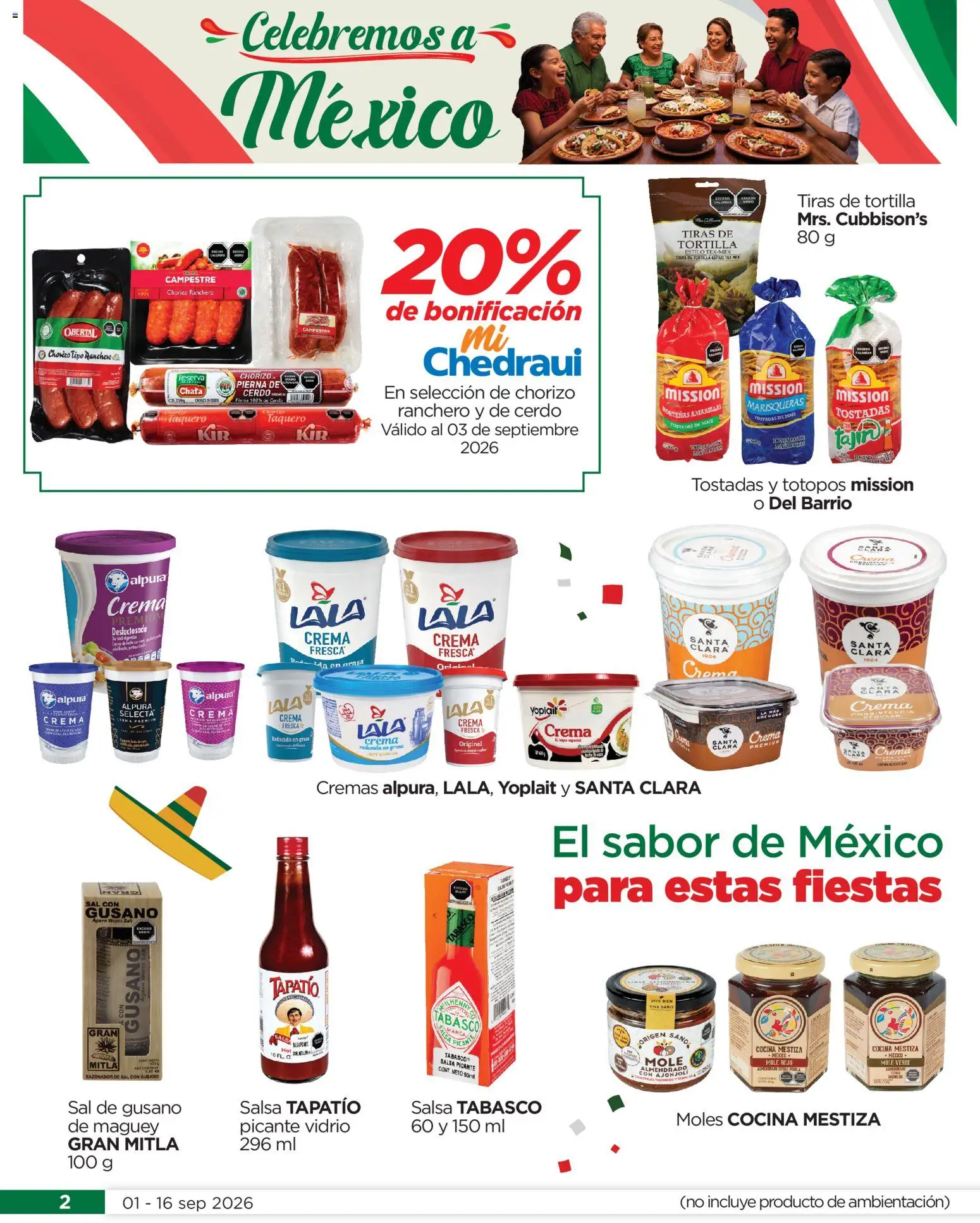 Nuevas ofertas de Chedraui válidas en toda la República Mexicana desde el 01/09/2026. ¡Encuentra las mejores ofertas en Chedraui Celebremos a México! | Página: 2