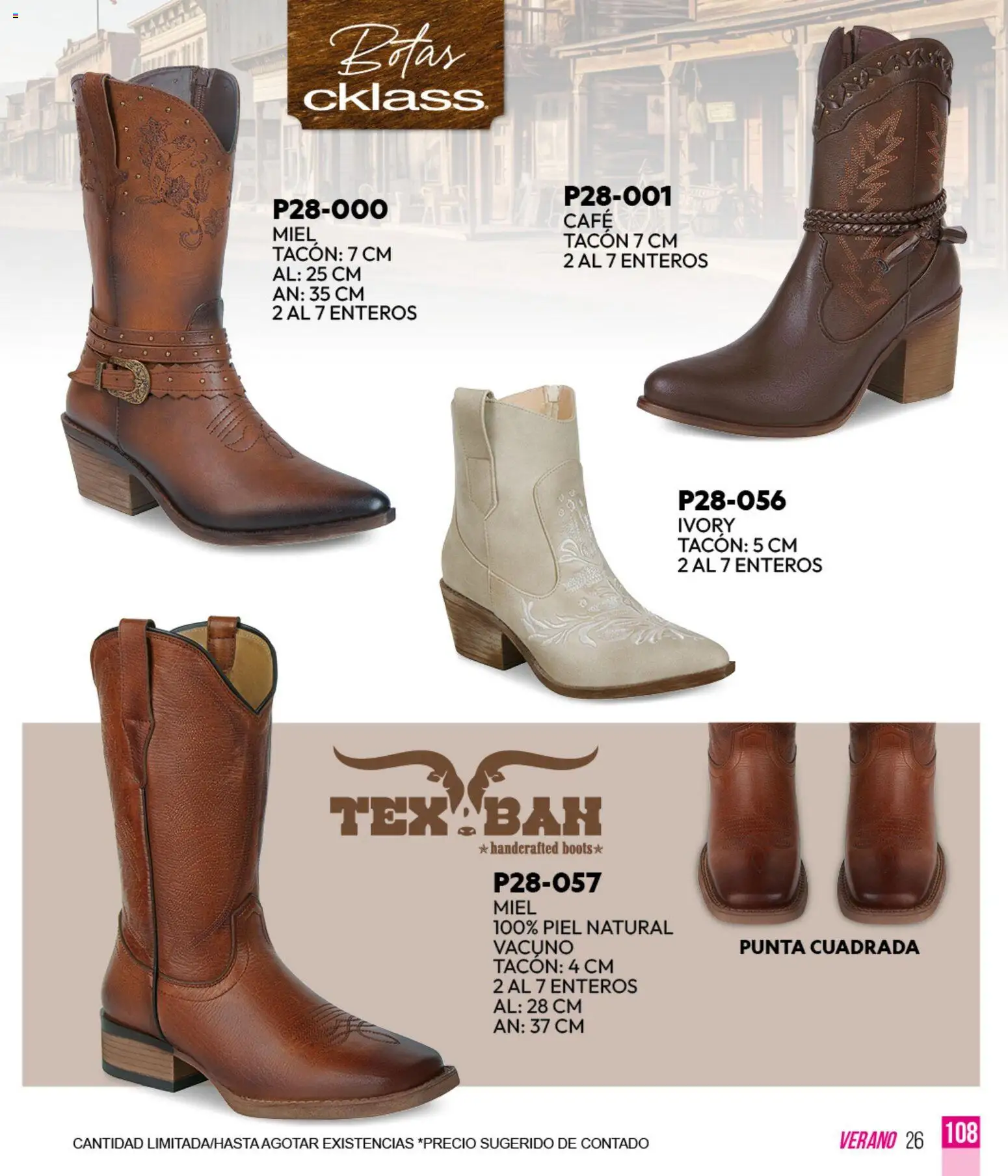Nuevas ofertas de Cklass válidas en toda la República Mexicana desde el 05.03.2026. ¡Encuentra las mejores ofertas en Cklass catálogo Verano Sportbrands Dama! | Página: 109 | Productos: Botas, Café
