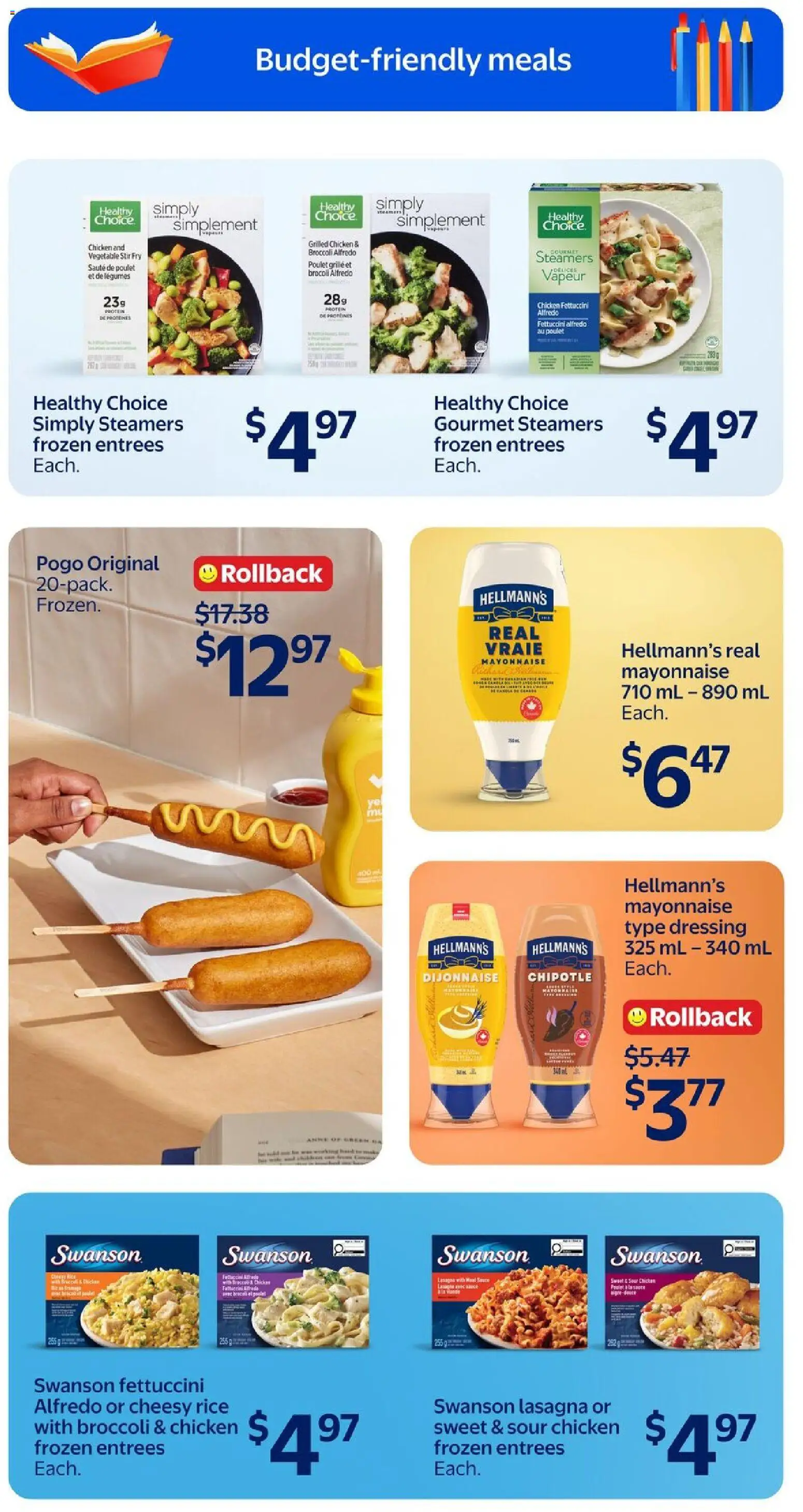 Walmart flyer valid from Aug 13, 2026 | Page: 28 | Products: Rice, Dressing, Legumes, Chicken