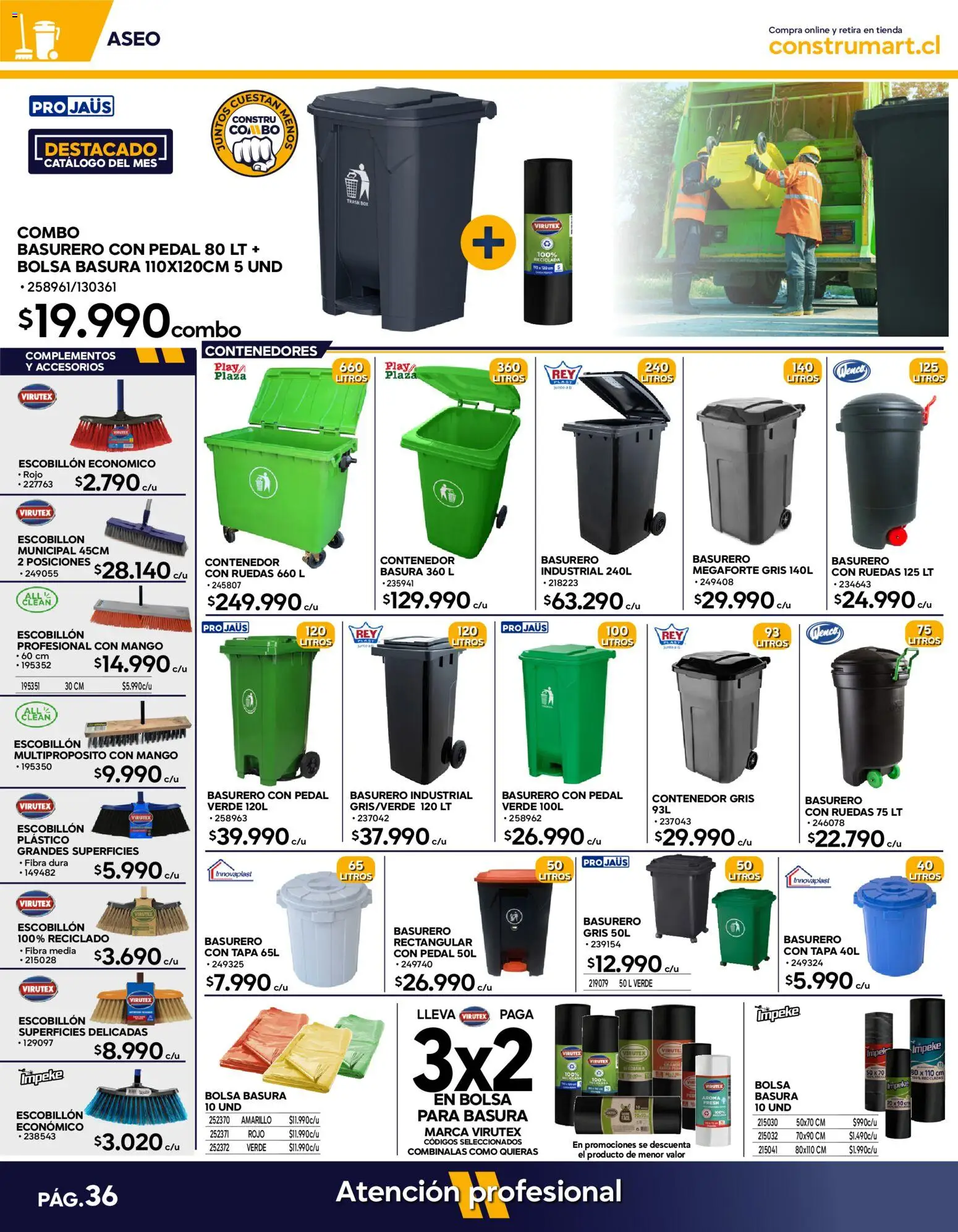 Construmart Ofertas │ válido desde el 01.06.2026 | Página: 36 | Productos: Bolsa, Mango, Escobillon, Basurero