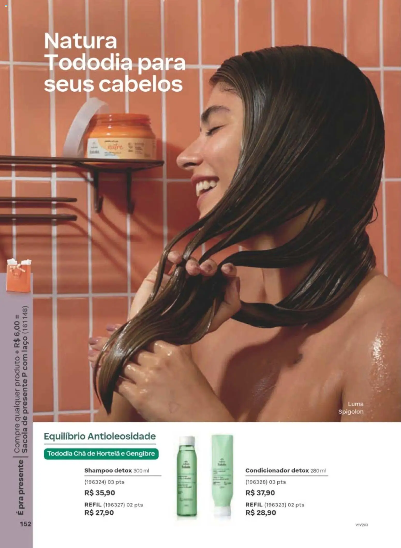 Natura Folheto - válido de 29/06/2026 | Página: 152 | Produtos: Shampoo, Gengibre, Condicionador, Chá
