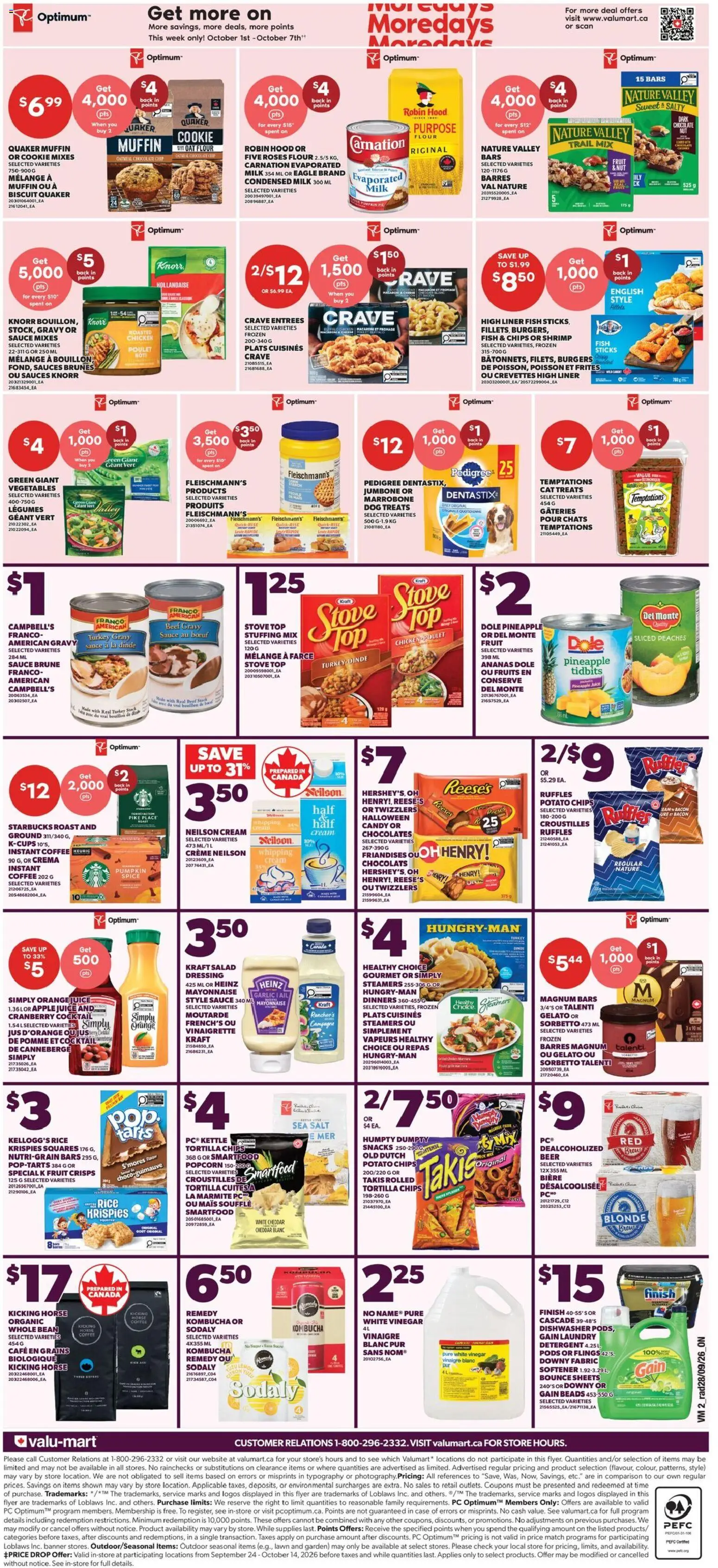 Valu Mart flyer valid from Oct 1, 2026 | Page: 2 | Products: PC, Kettle, Roast, Vinegar