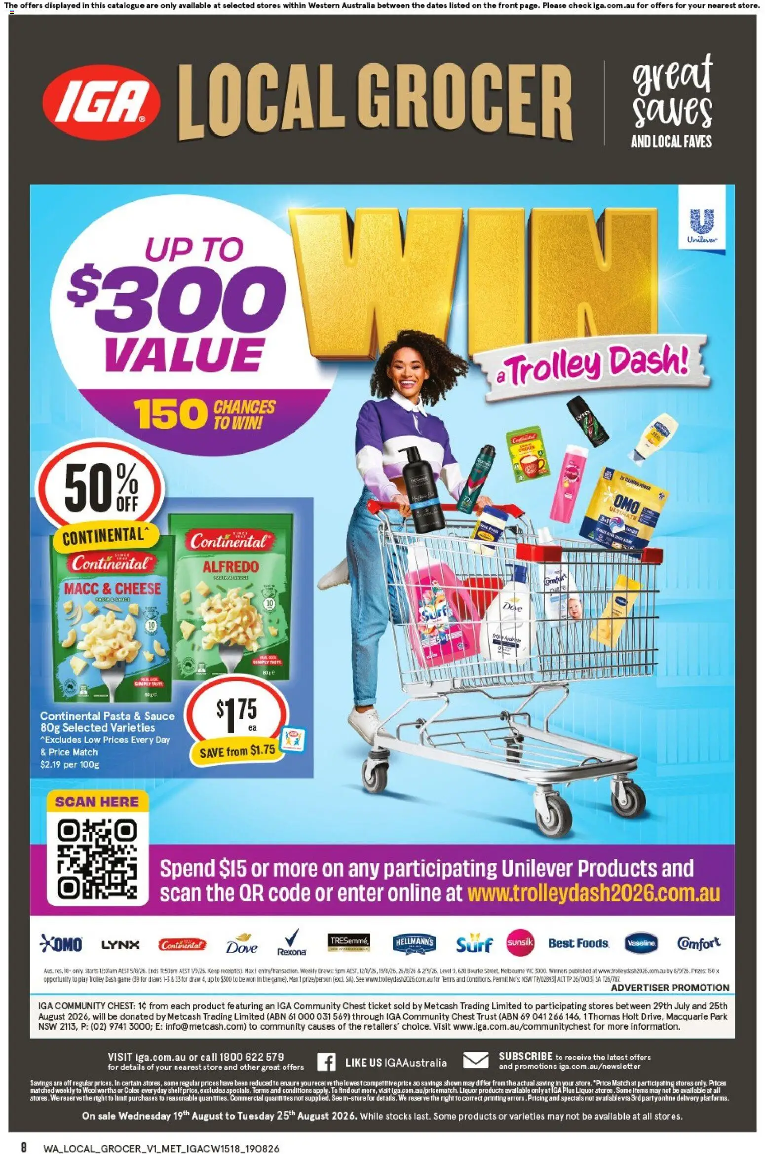 IGA catalogue - valid from 19/08/2026 | Page: 2 | Products: Cheese, Pasta, Trolley, Sauce