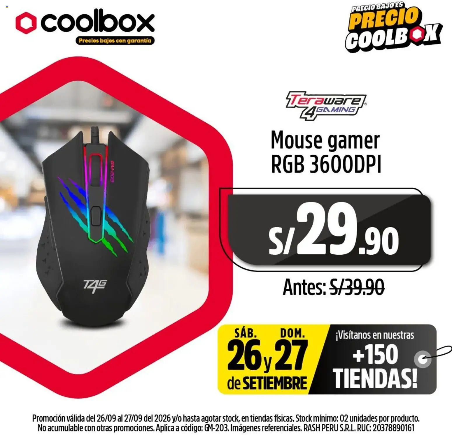 Catálogo Coolbox válido desde 26/09/2026 | Página: 12 | Productos: Bajo, Mouse