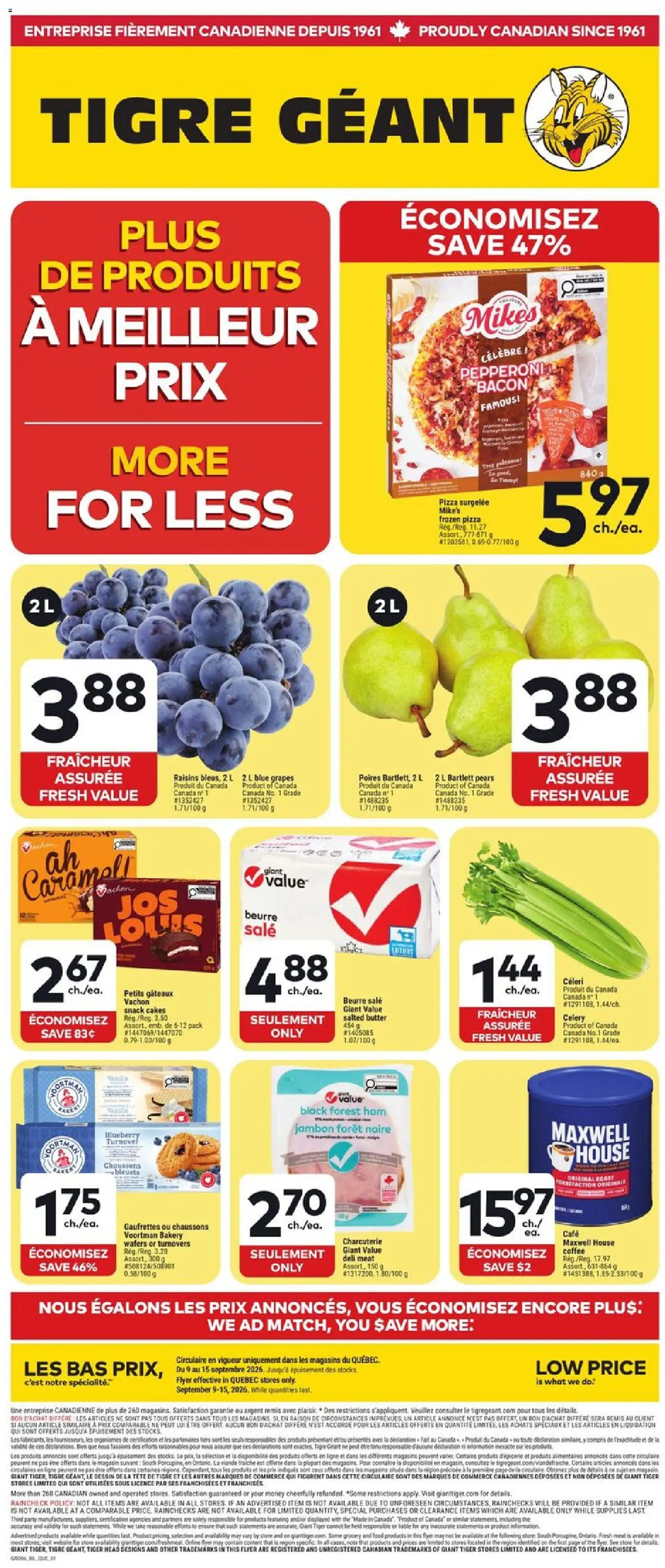 Giant Tiger flyer valid from Sep 9, 2026 | Page: 1