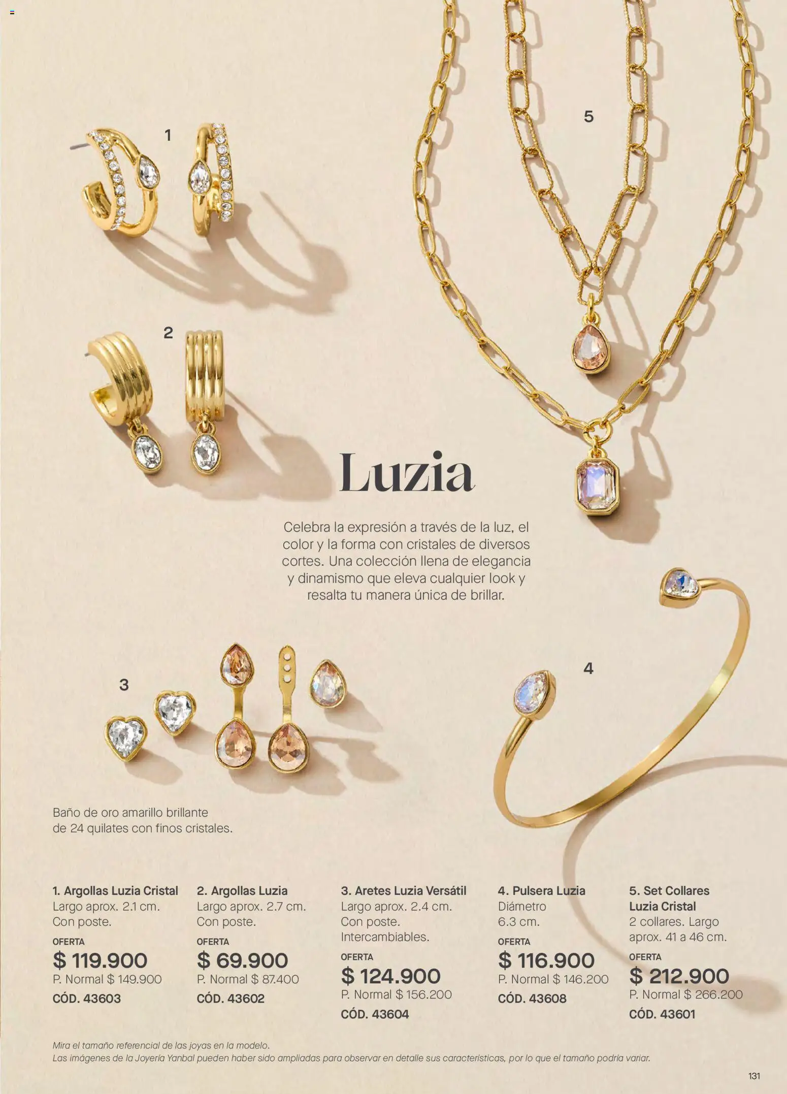 Yanbal revista - valida desde el 23.05.2026 | Página: 131 | Productos: Aretes, Pulsera, Baño, Collares