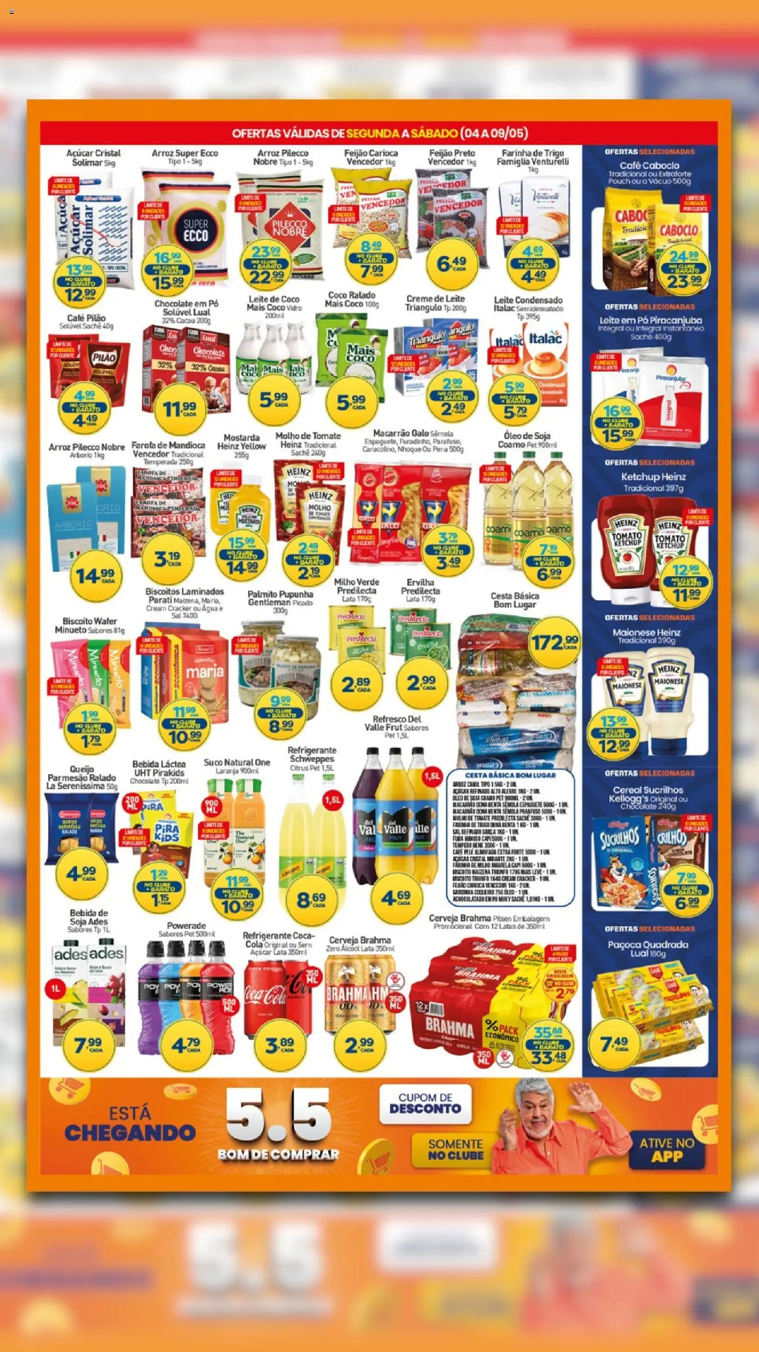 Rede Bom Lugar Folheto - válido de 04.05.2026 | Página: 2 | Produtos: Pupunha, Almofada, Café, Soja