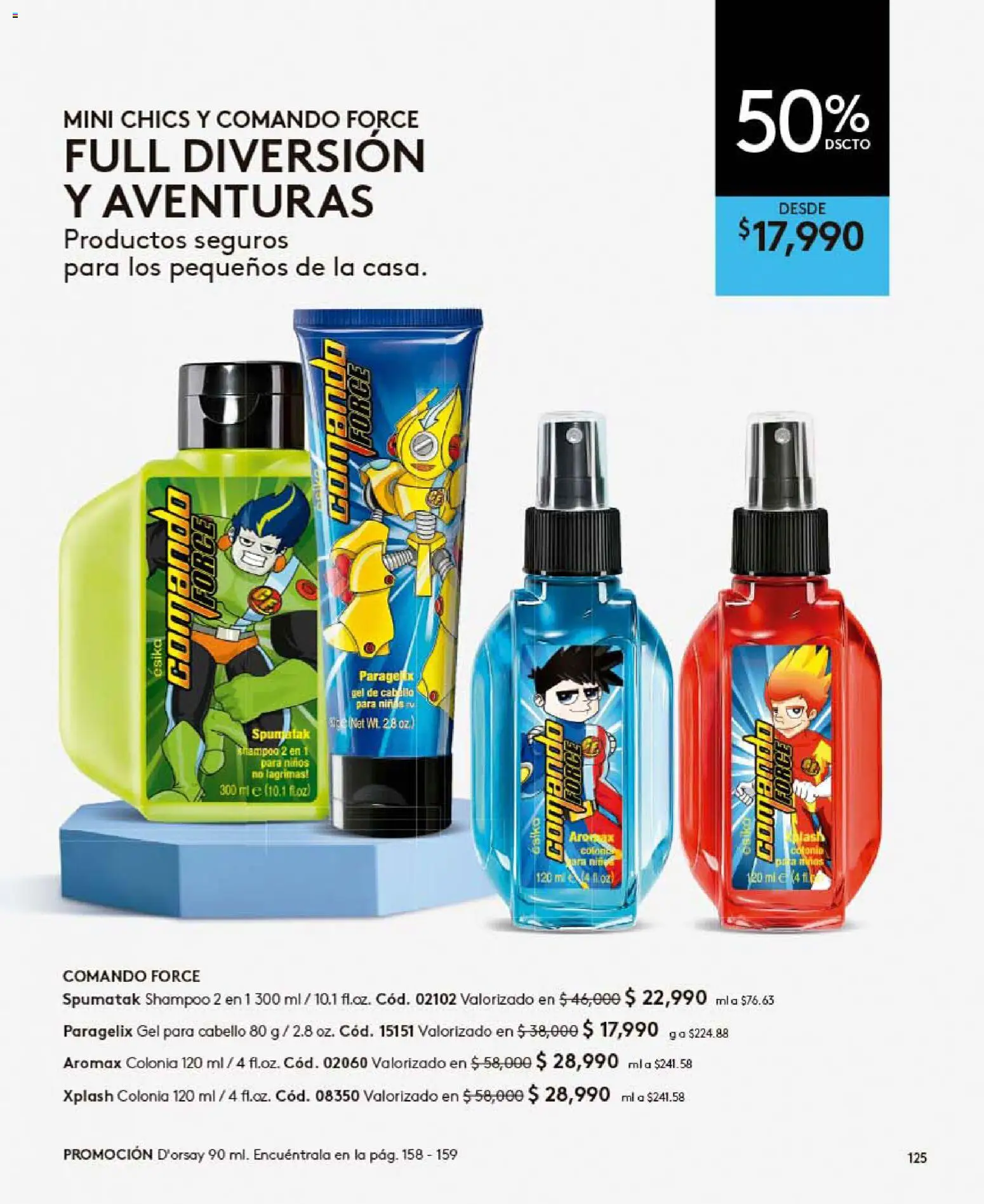 Ésika revista - valida desde el 26.06.2026 | Página: 125 | Productos: Shampoo