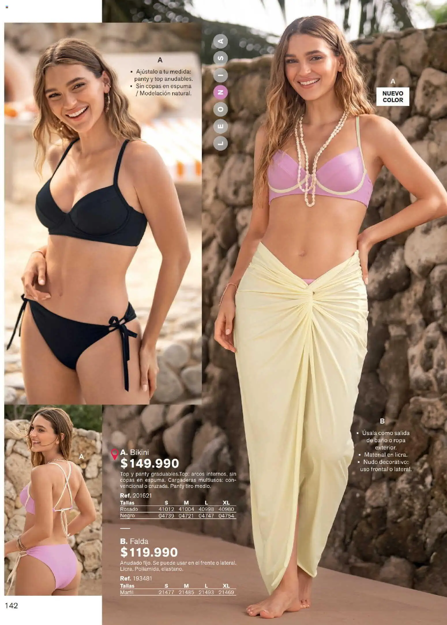 Leonisa revista - valida desde el 15/07/2026 | Página: 142 | Productos: Falda, Baño, Top, Ropa