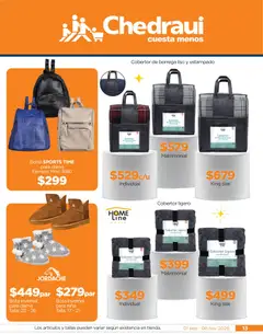 Vista previa de Chedraui Llegan los porti ofertones del otoño, nuevo folleto de la tienda, válido en México a partir del 01/09/2026 | Página: 13 | Productos: Cobertor, Bolsa