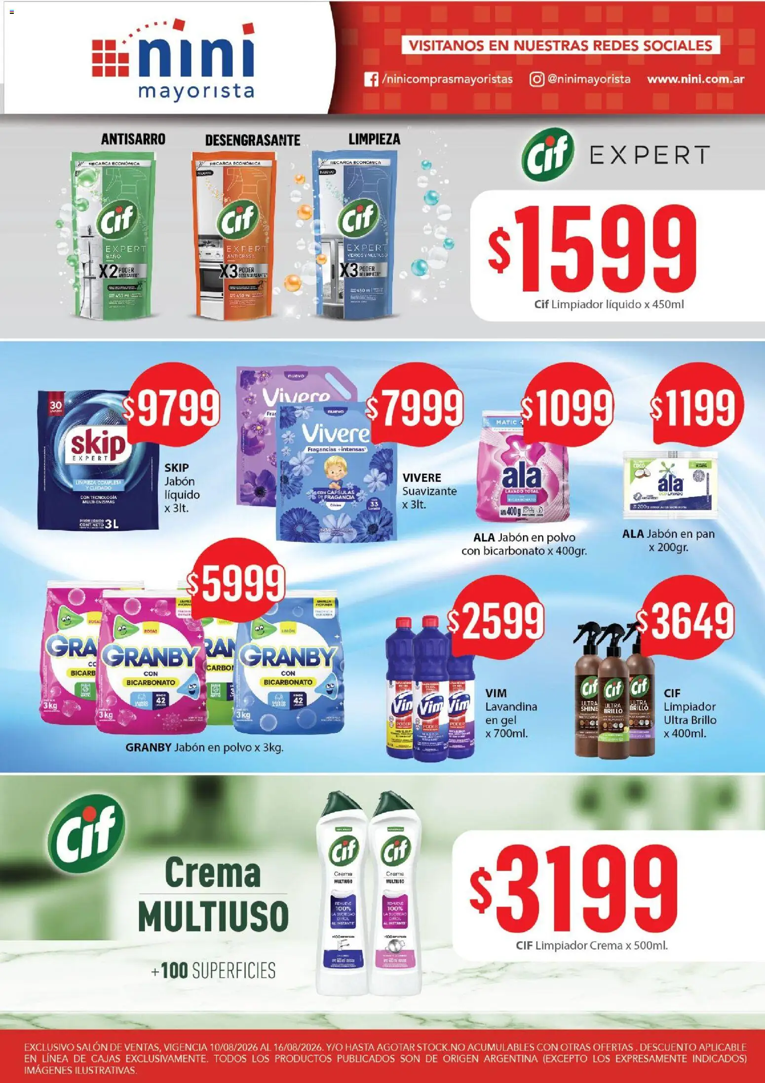 NINI Mayorista ofertas │ válido desde el 10/08/2026 | Página: 15 | Productos: Fragancia, Brillo, Jabón, Jabón en polvo