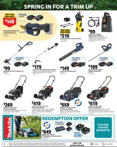 Preview of Mitre 10 catalogue - valid from 09/09/2026 | Page: 8 | Products: Battery, Pruning, Water, Mower